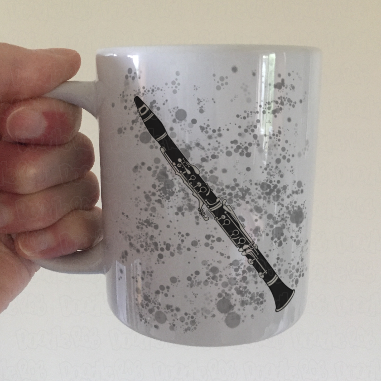 Clarinet Paint Splatter Mug - Gift For Clarinetist - Clarinet Teacher Gift