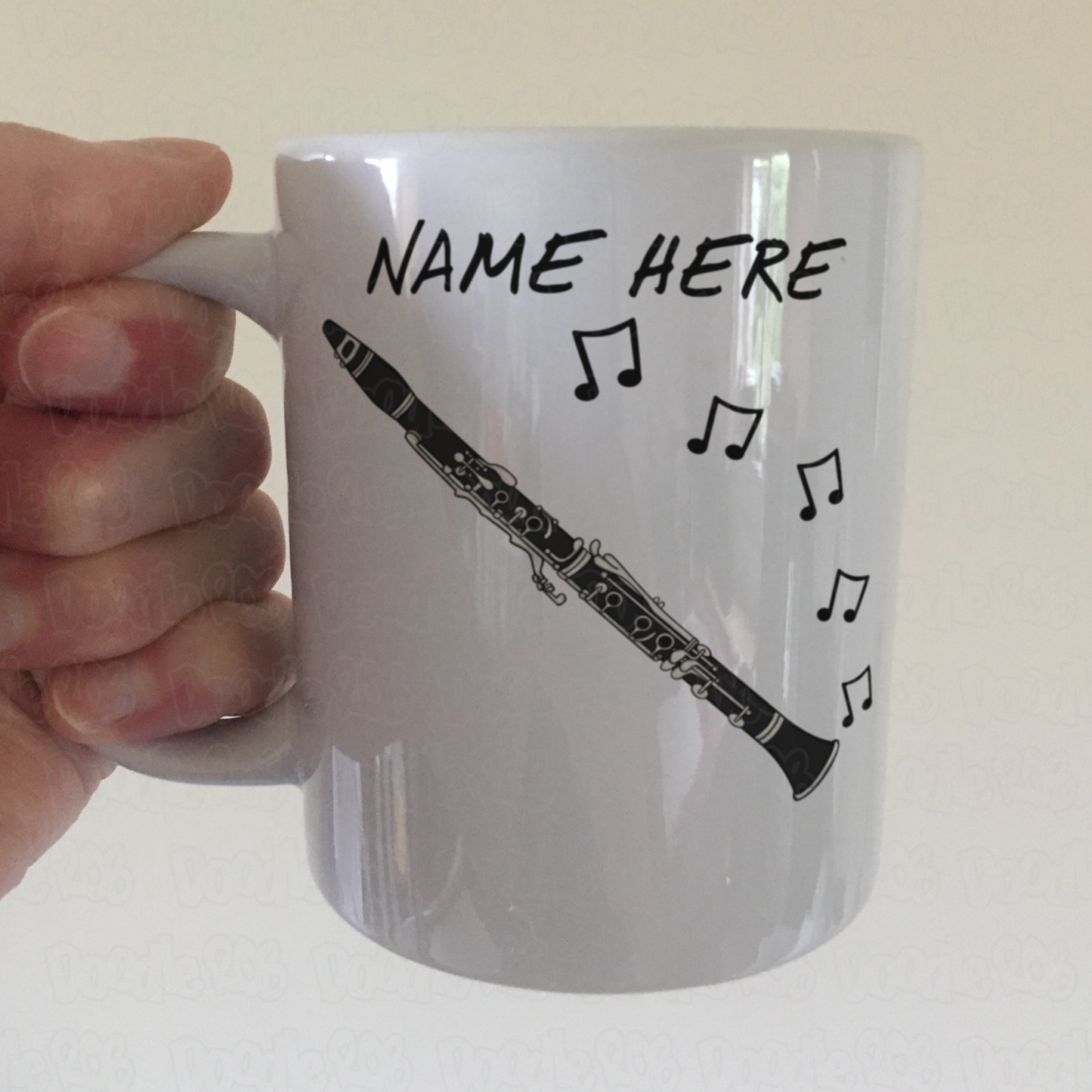 Clarinet Personalised Mug - Clarinetist Custom Gift - Woodwind Teacher Mug