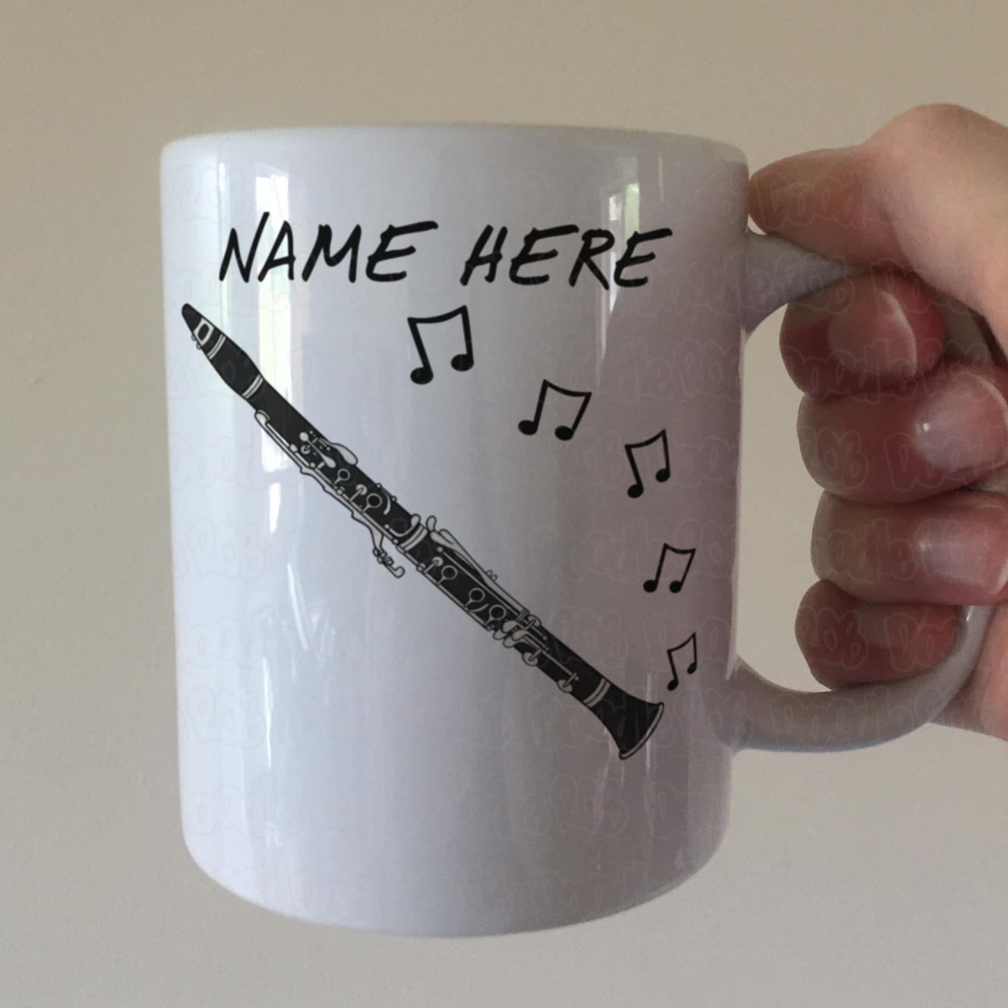 Clarinet Personalised Mug - Clarinetist Custom Gift - Woodwind Teacher Mug