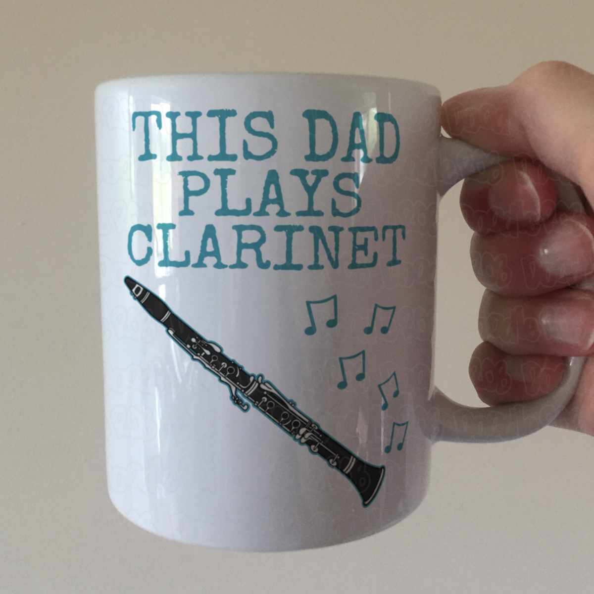 Clarinet Father's Day Mug - This Dad Plays Clarinet - Clarinetist Woodwind Musician Gift