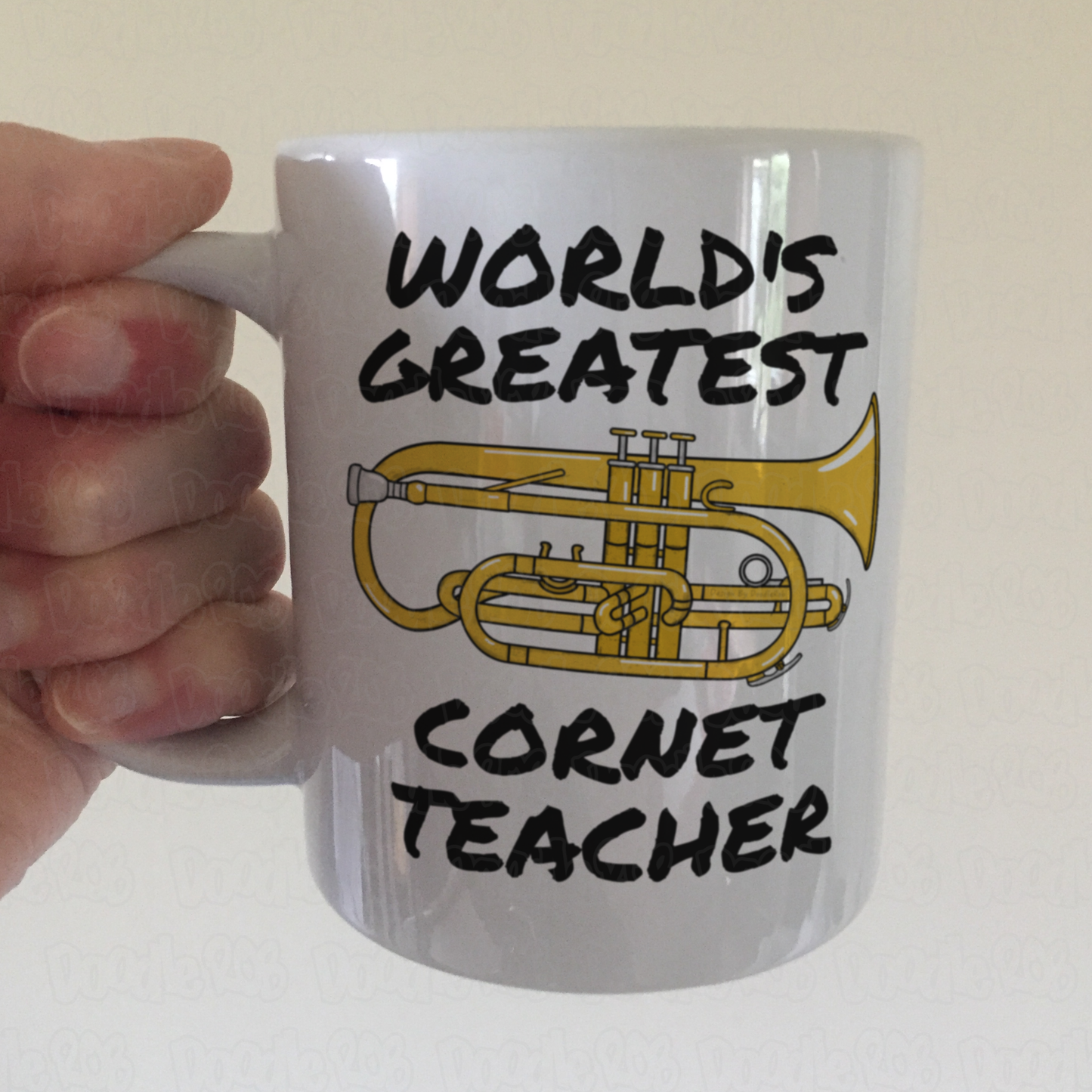 Cornet Teacher Mug - World's Greatest Cornet Teacher - Brass Teacher Gift