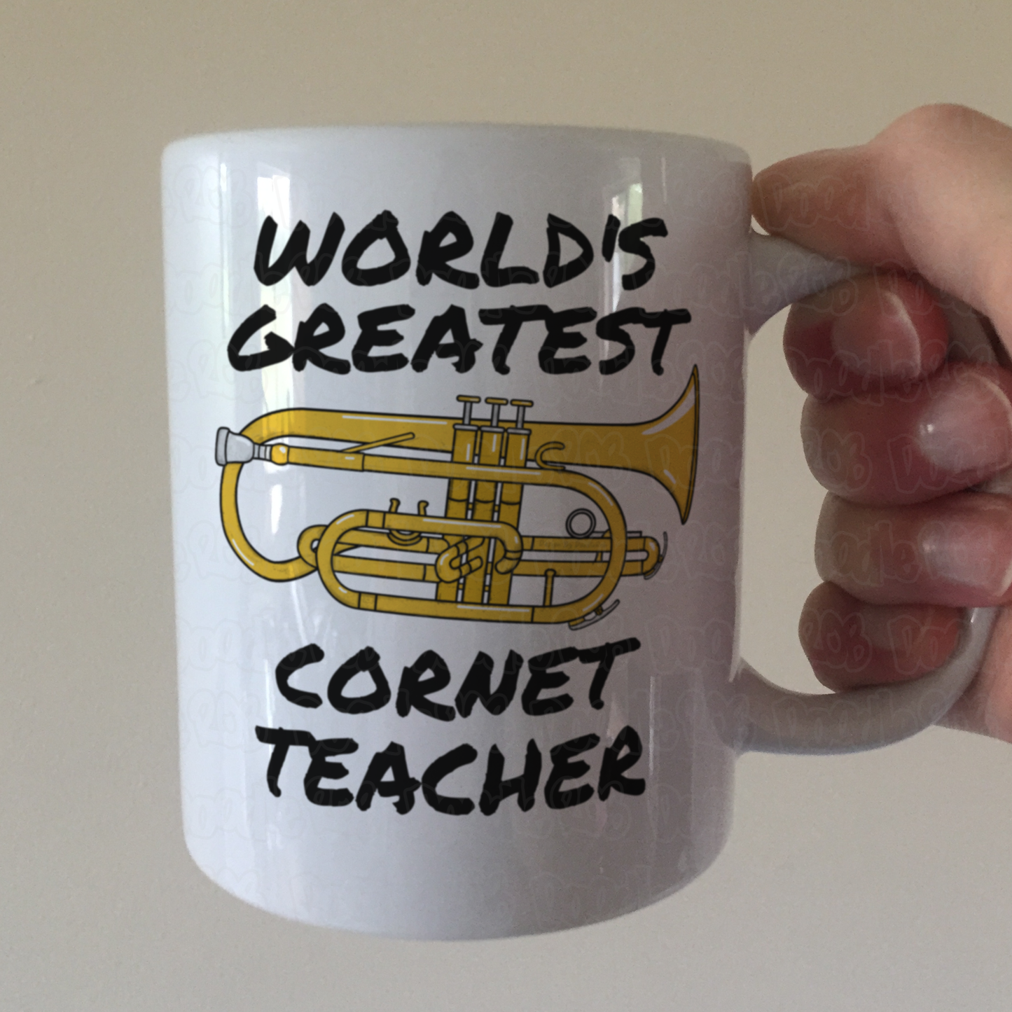 Cornet Teacher Mug - World's Greatest Cornet Teacher - Brass Teacher Gift