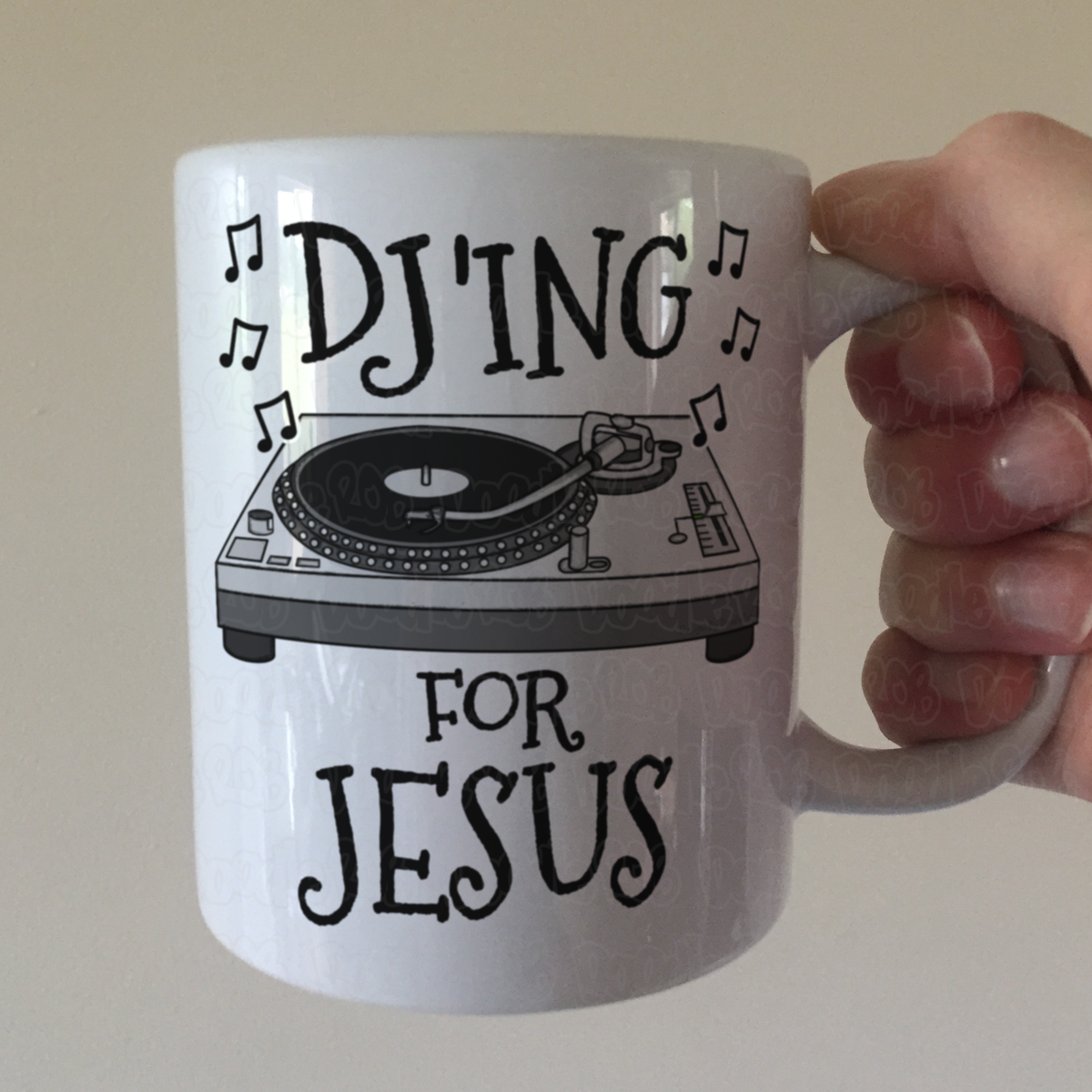 Christian DJ Mug - DJ'ing For Jesus - Church Youth Leader Gift