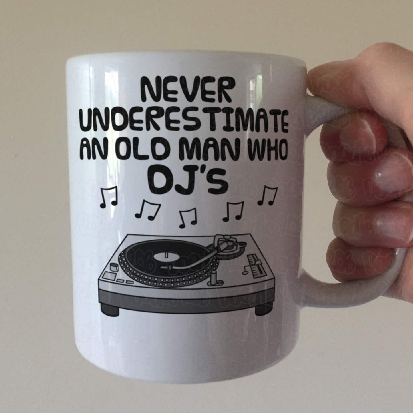 Funny DJ Mug - Never Underestimate An Old Man Who DJ's - Music Producer Musician Gift For Him