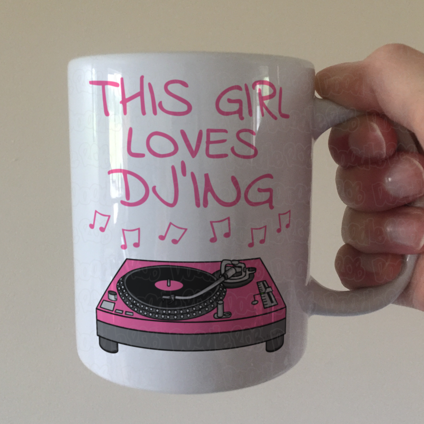 Female DJ Mug - This Girl Loves DJ'Ing - Electronic Musician - Music Producer Gift