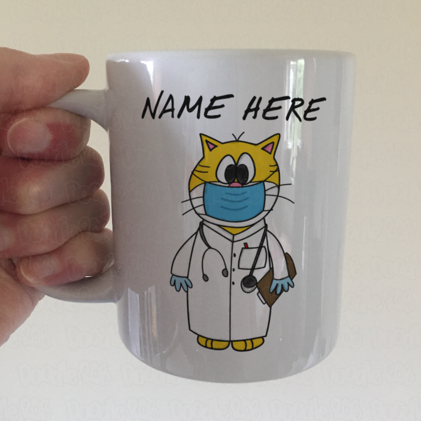 Cat Doctor Personalised Mug - Custom Mug For Doctor - Cat Gift For Vet