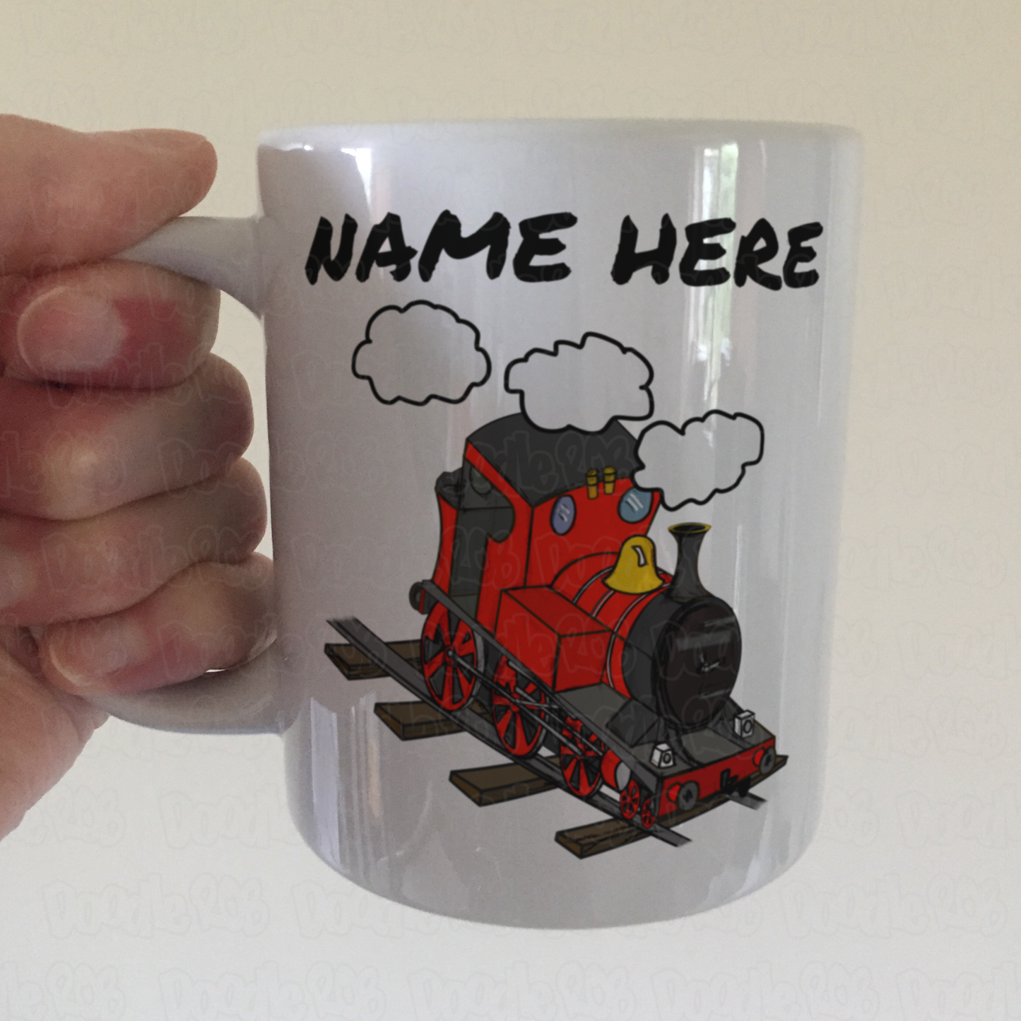 Steam Train Custom Mug (Red) - Railway Enthusiast Gift