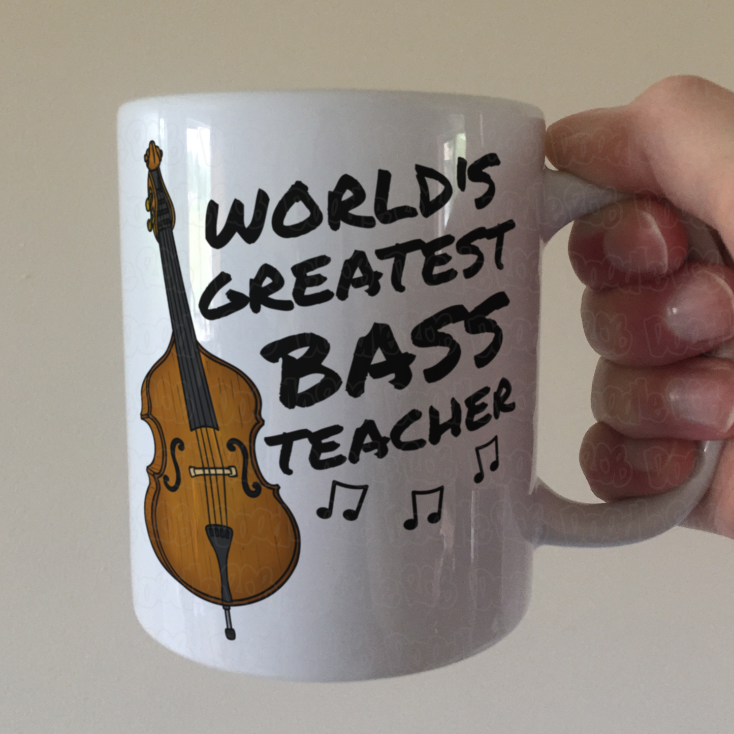 Double Bass Teacher Mug - World's Greatest Bass Teacher - Gift For Bassist