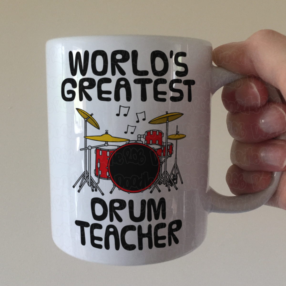 Drum Teacher Mug - World's Greatest Drum Teacher - Music Teacher Gift