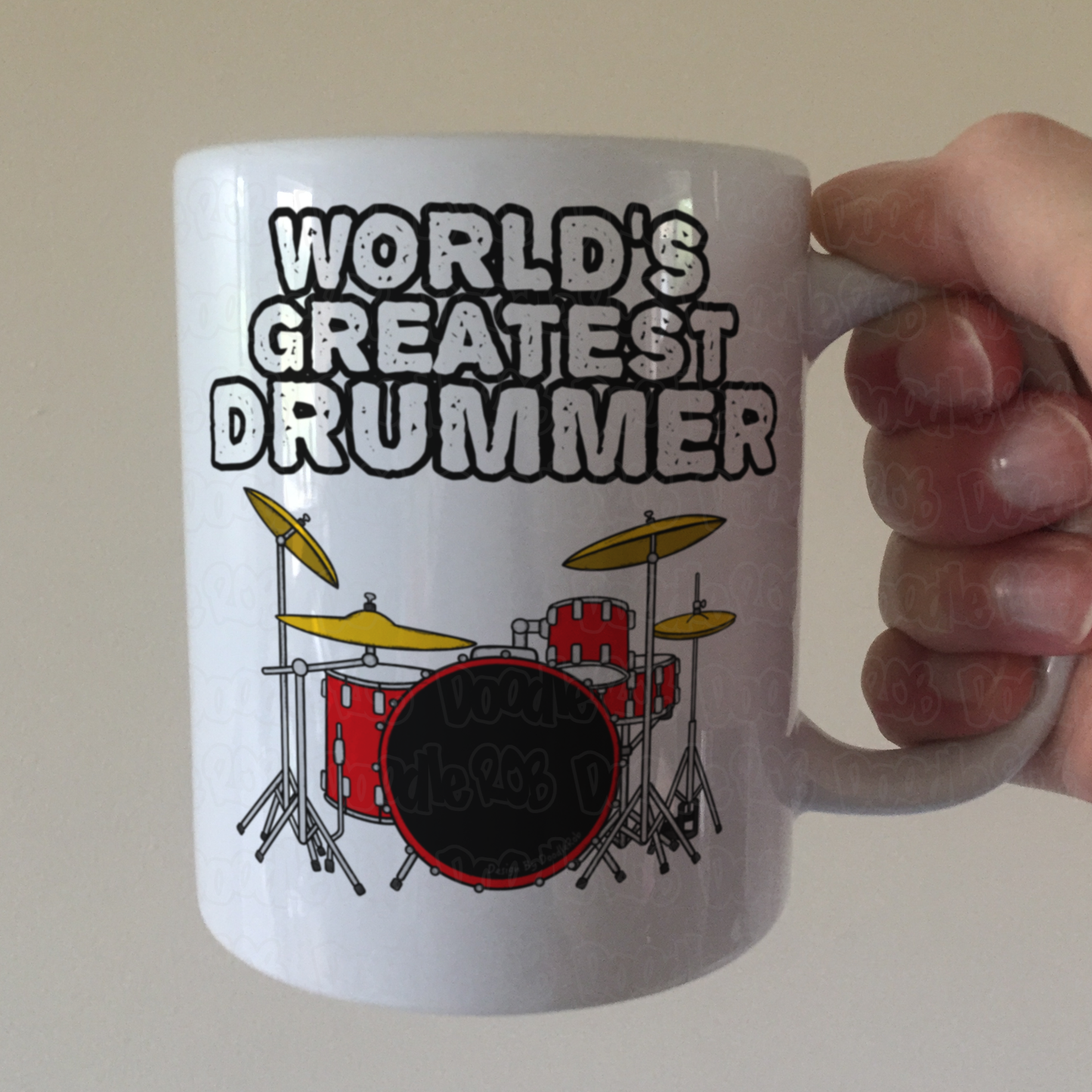Funny Drummer Mug - World's Greatest Drummer - Drum Teacher Gift - Drum Kit Mug