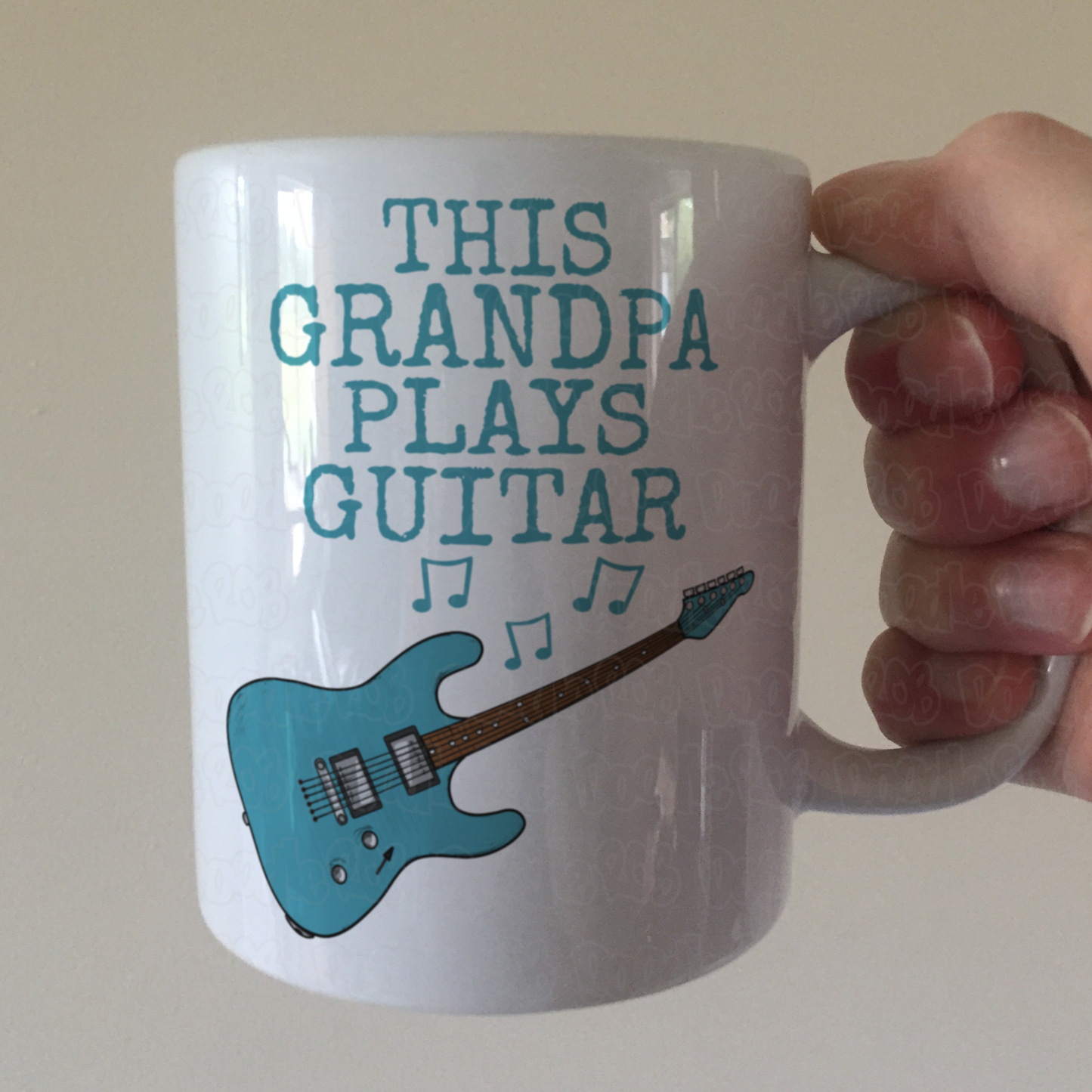 Electric Guitar Father's Day Mug - This Grandpa Plays Guitar - Guitarist Musician Gift