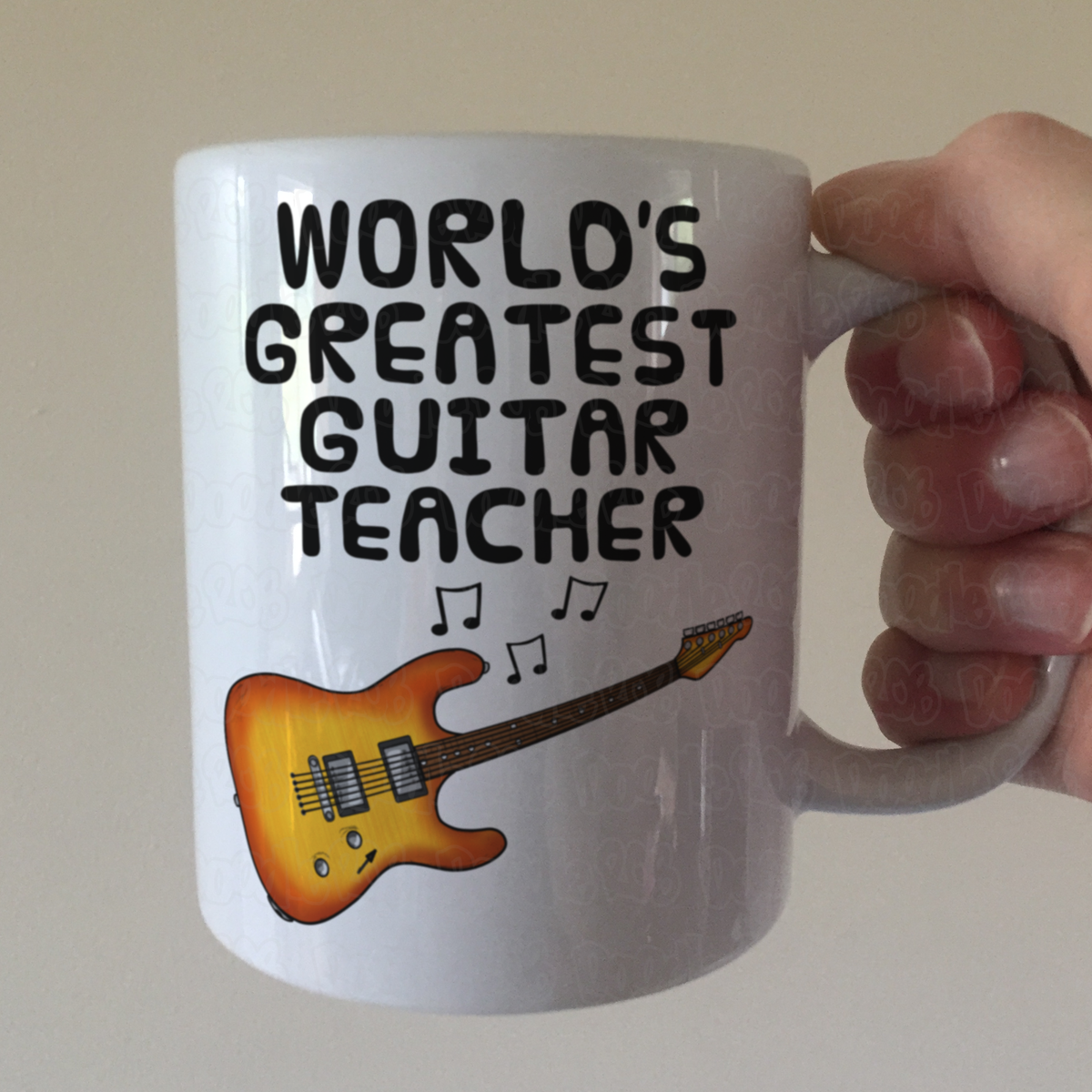 Guitar Teacher Mug - World's Greatest Guitar Teacher - Gift For Electric Guitarist