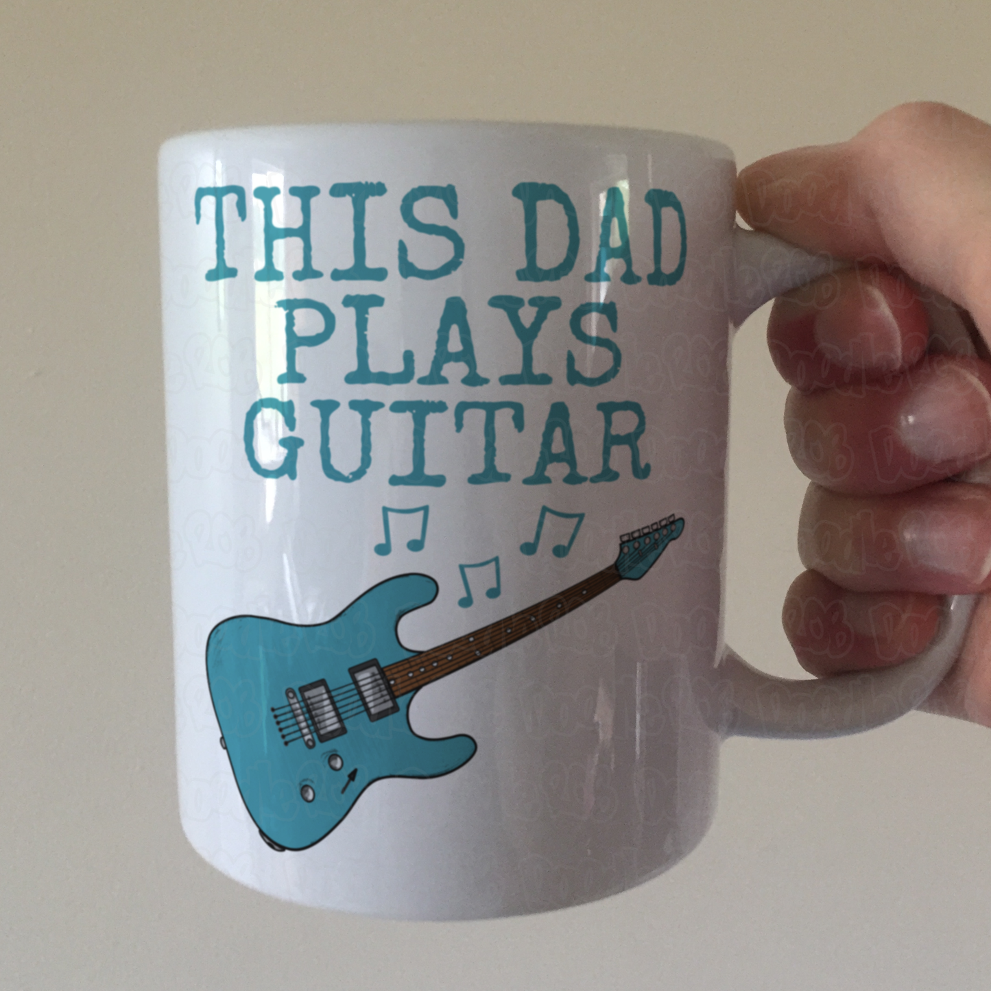 Electric Guitar Father's Day Mug - This Dad Plays Guitar - Guitarist Musician Gift