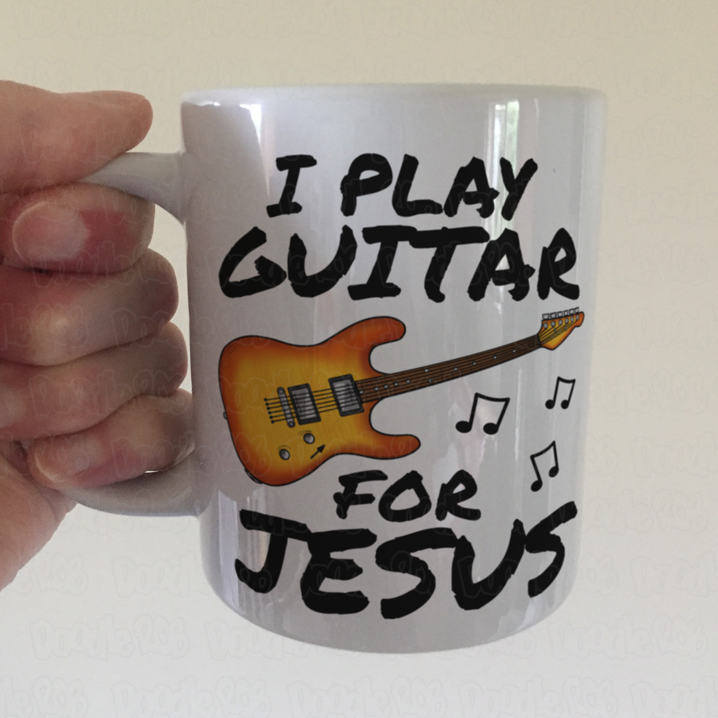 Church Guitarist Mug - I Play Guitar For Jesus - Worship Guitarist Gift