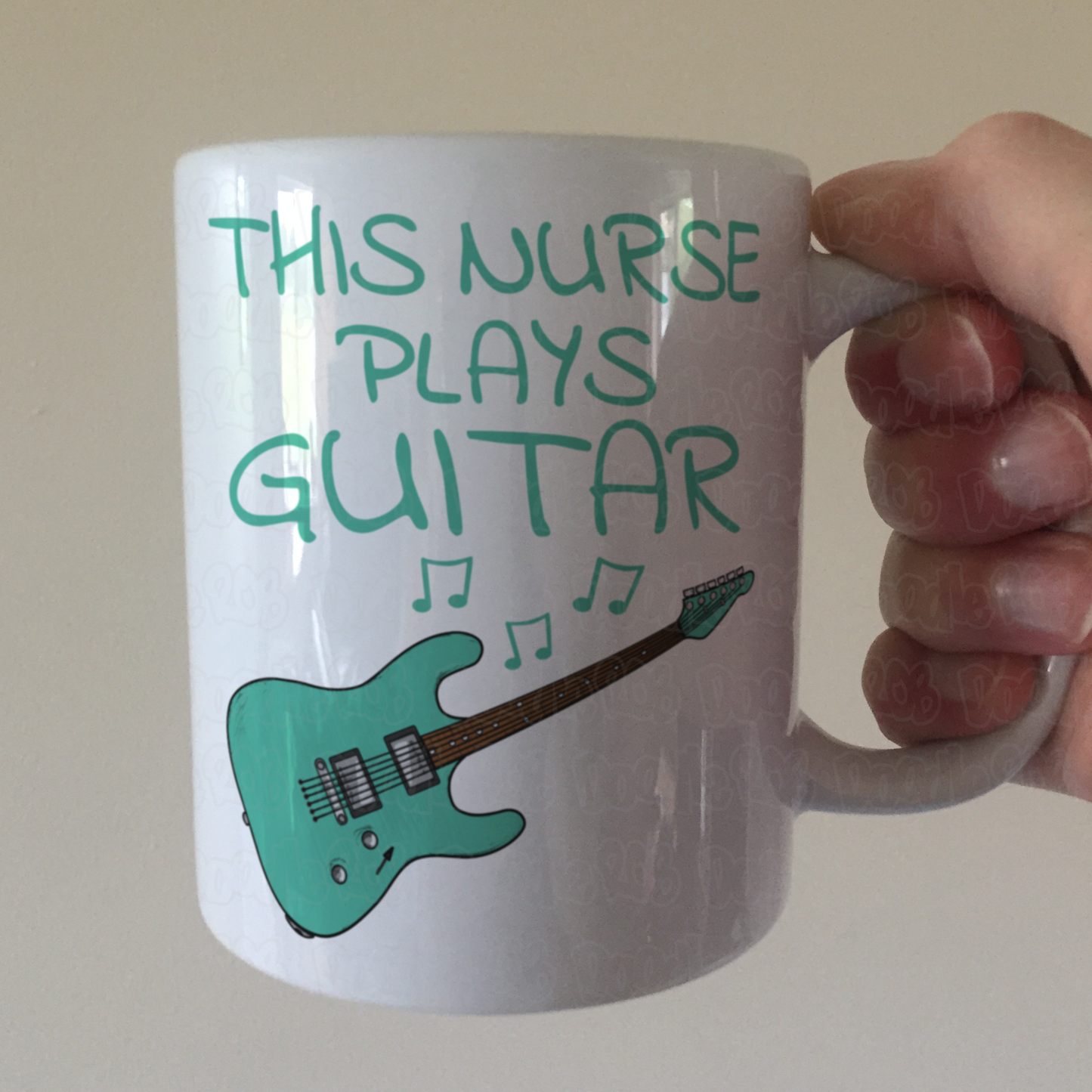 Nurse Electric Guitar Mug - This Nurse Plays Guitar - Guitarist Gift For Nurse