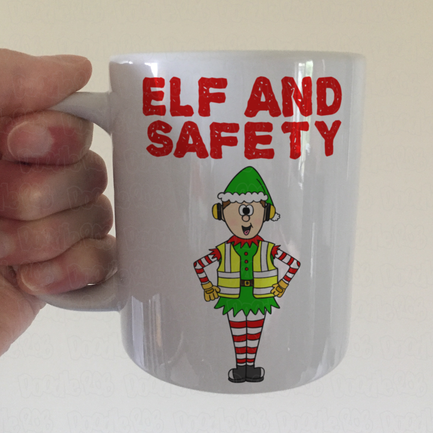 Elf And Safety Christmas Mug - Work Xmas Gift - Construction Worker Xmas Mug