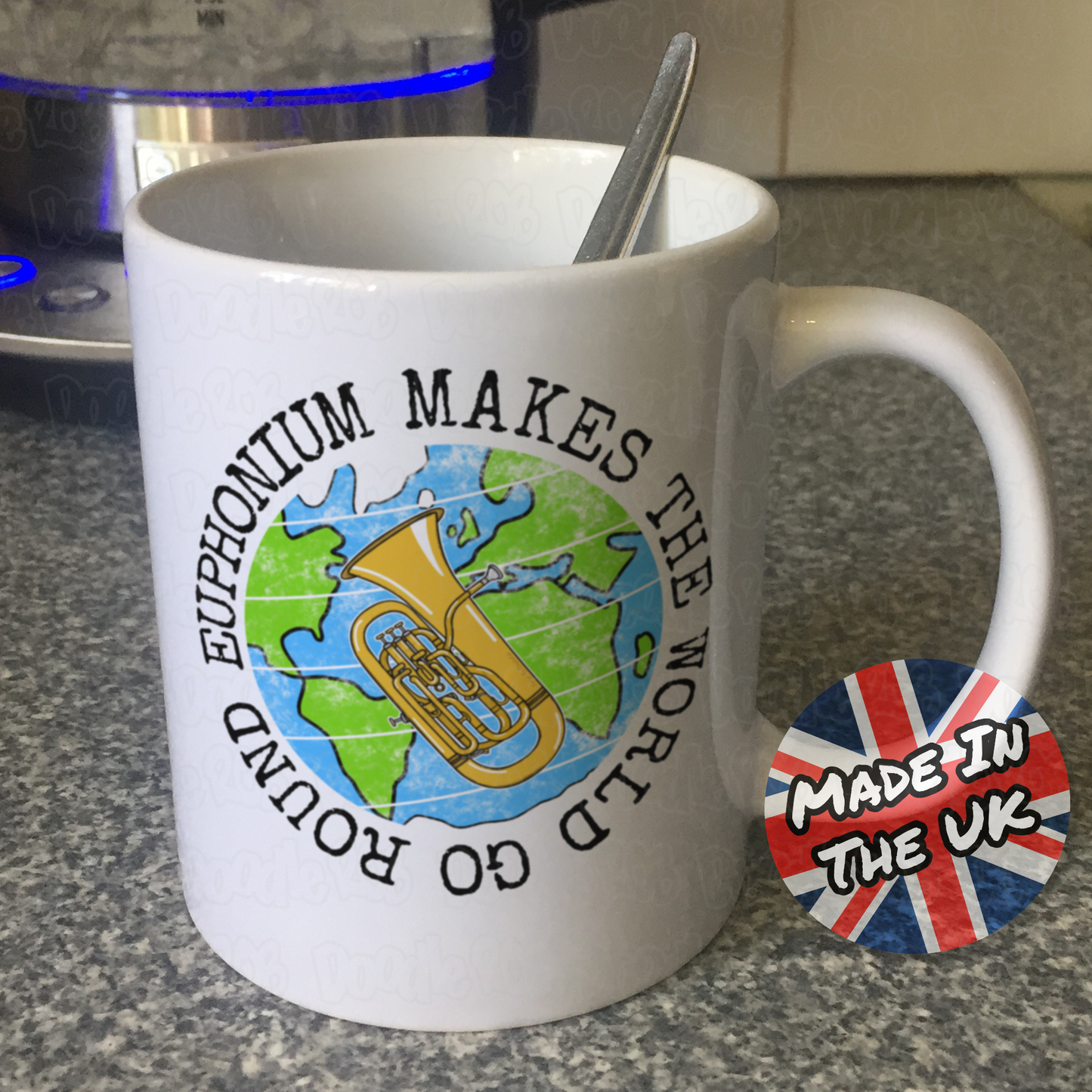 Euphonium Mug - Euphonium Makes The World Go Round - Euphoniumist - Brass Teacher Mug