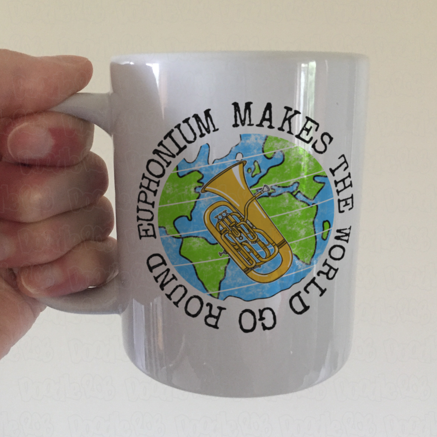 Euphonium Mug - Euphonium Makes The World Go Round - Euphoniumist - Brass Teacher Mug