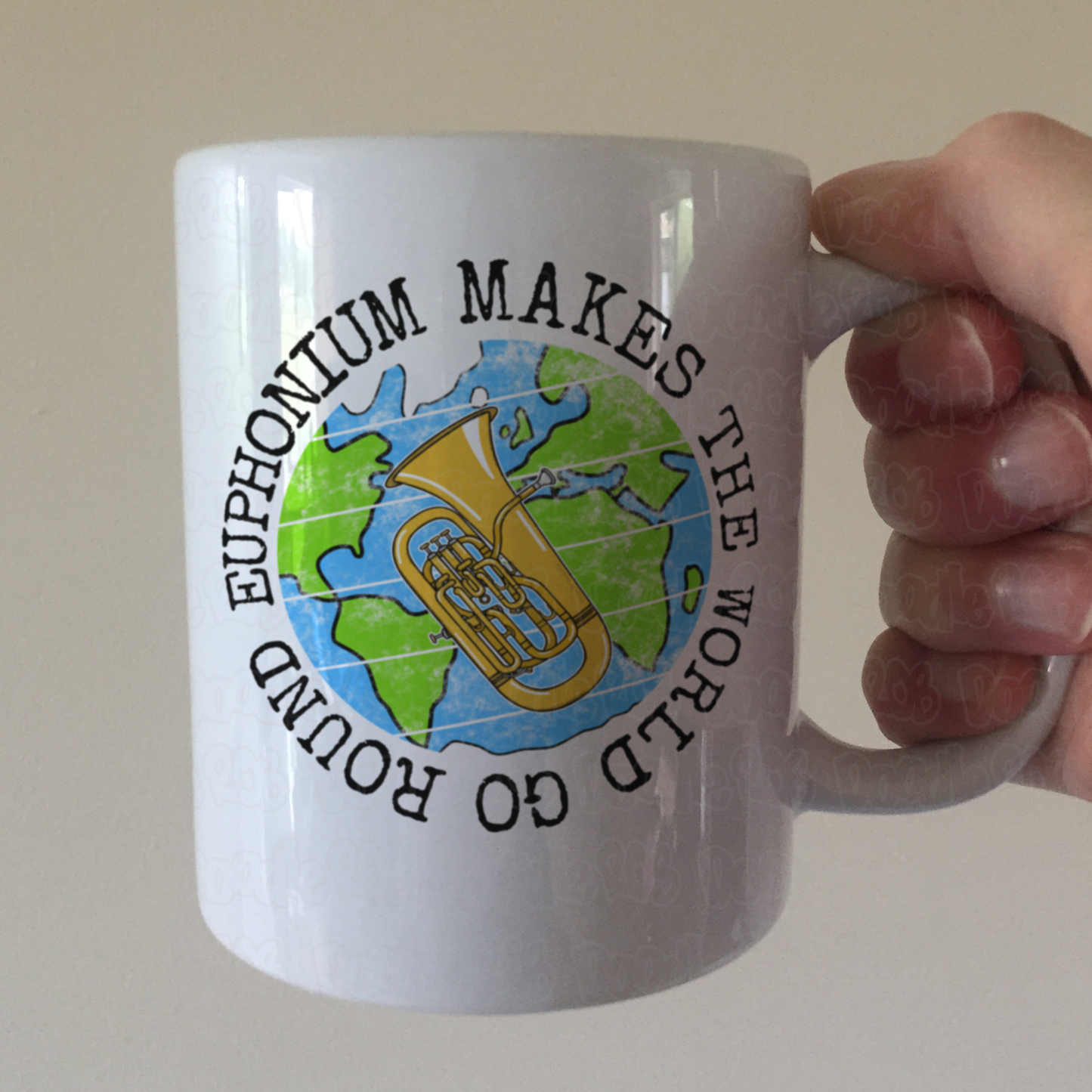 Euphonium Mug - Euphonium Makes The World Go Round - Euphoniumist - Brass Teacher Mug