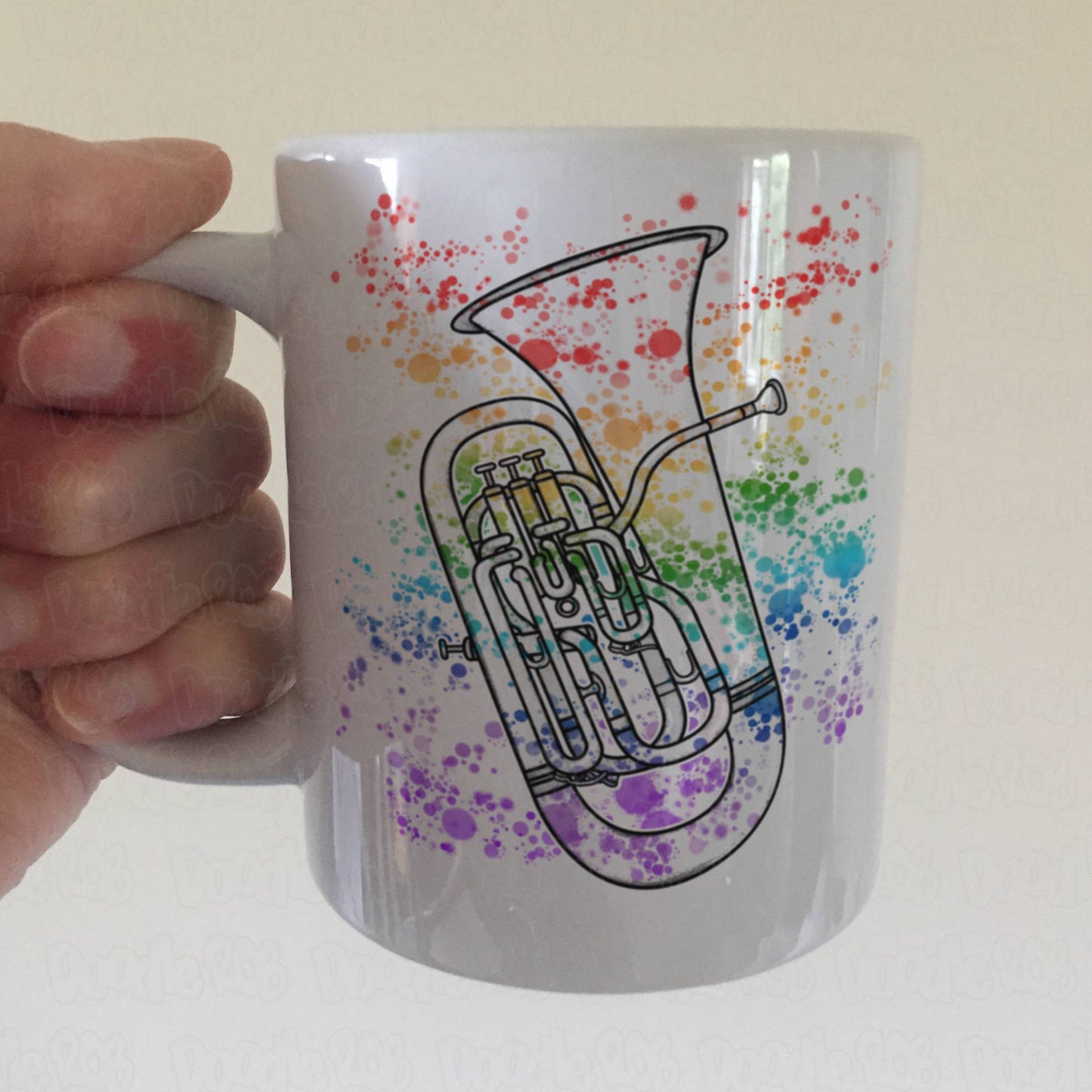 Euphonium Rainbow Mug - Gift For Euphoniumist - Brass Teacher Mug - Brass Musician Gift