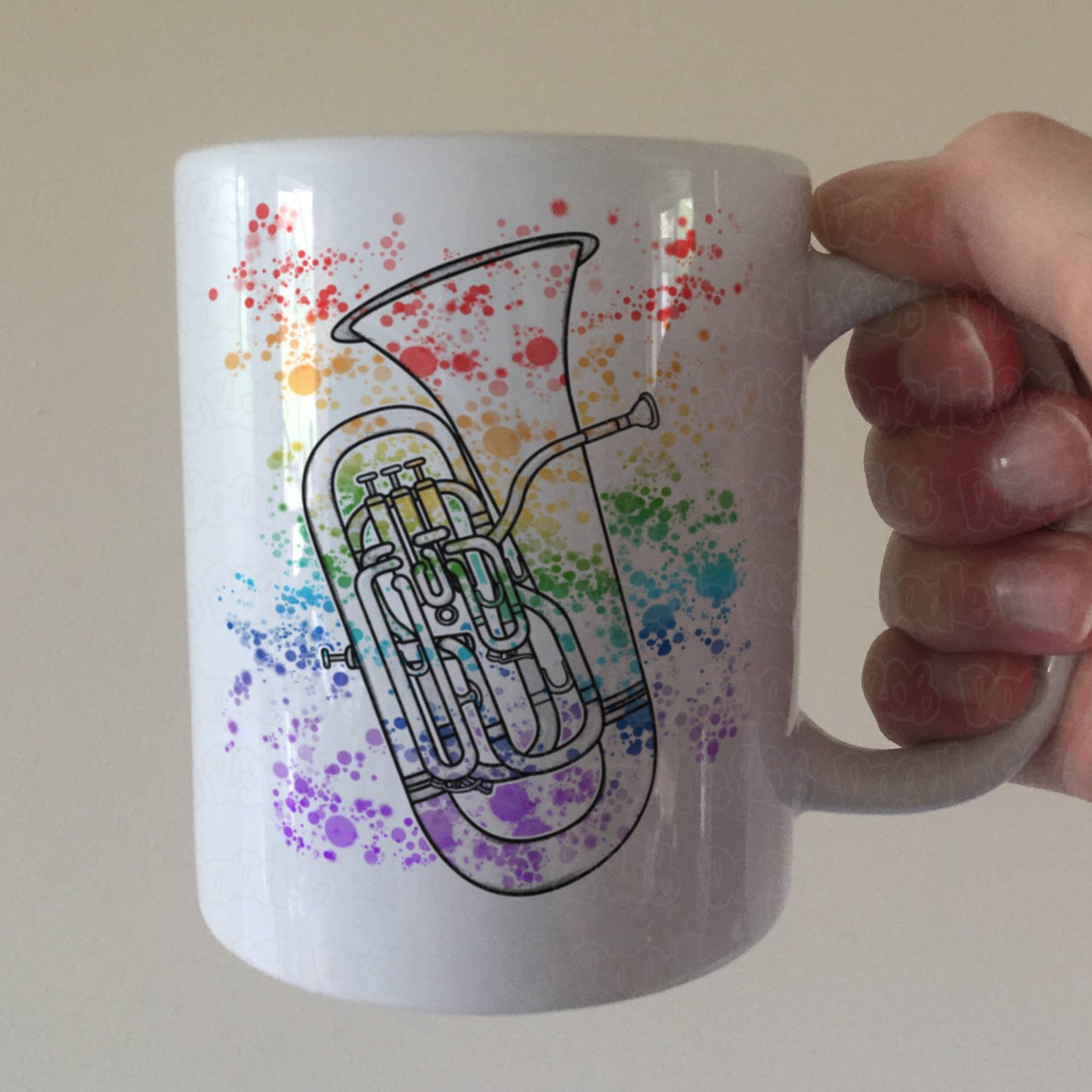 Euphonium Rainbow Mug - Gift For Euphoniumist - Brass Teacher Mug - Brass Musician Gift