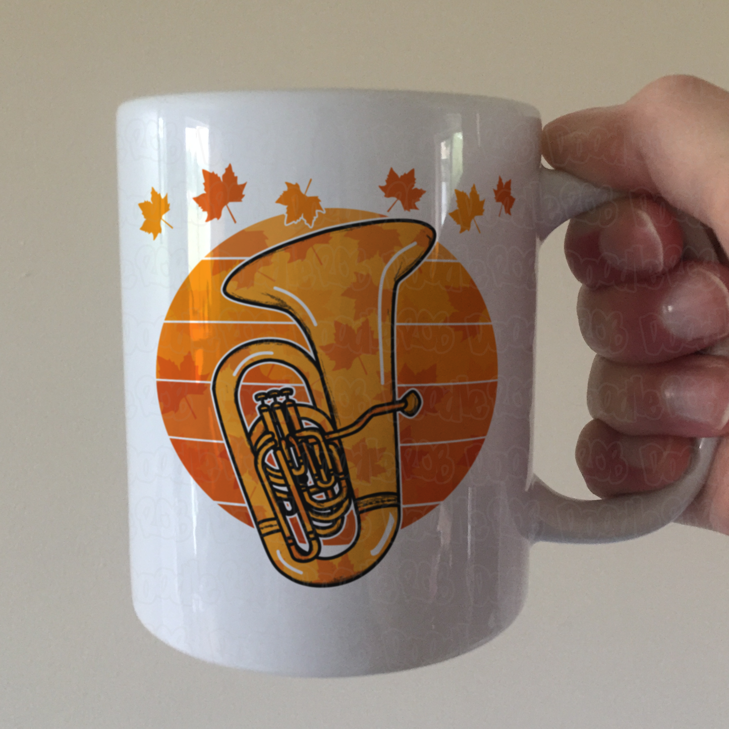 Autumn Tuba Mug - Gift For Tubaist - Tuba Teacher Mug - Brass Musician Gift