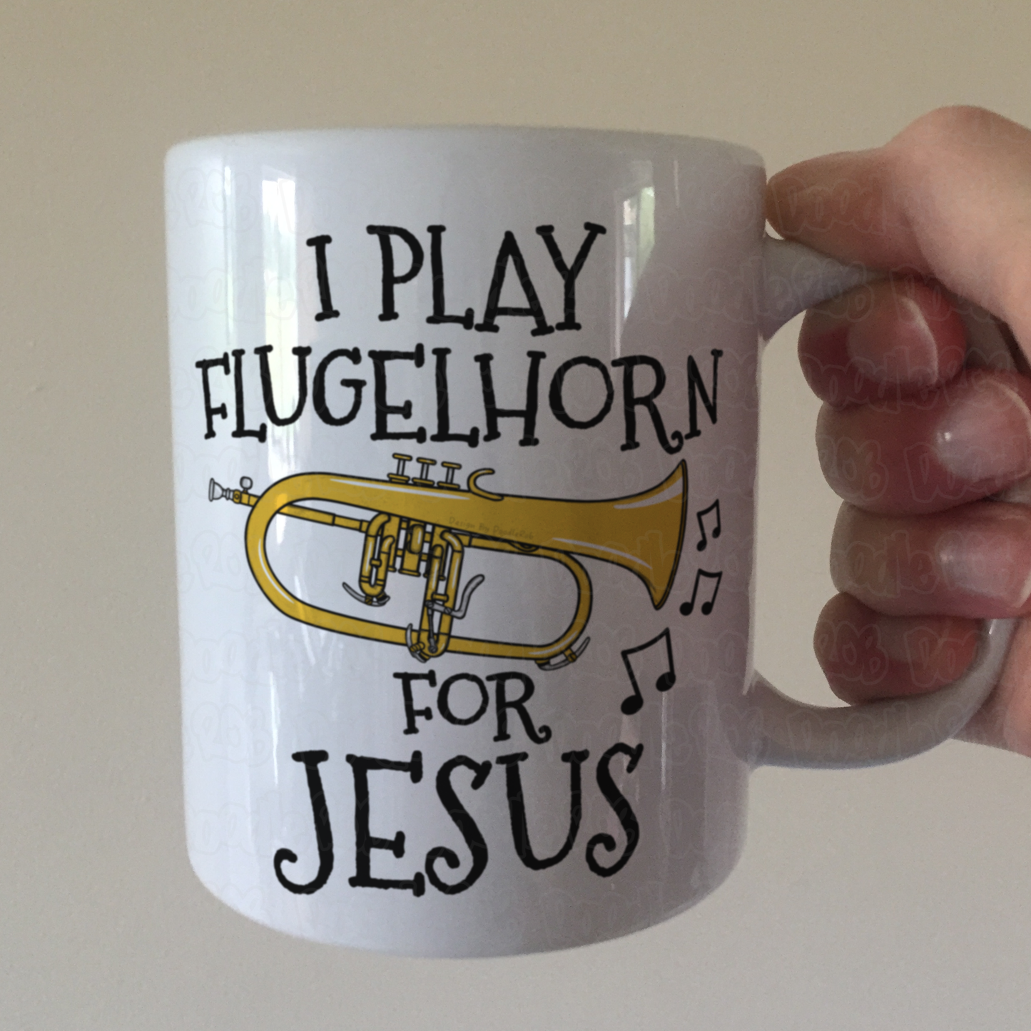 Christian Flugelhorn Mug - I Play Flugelhorn For Jesus - Church Brass Musician Mug