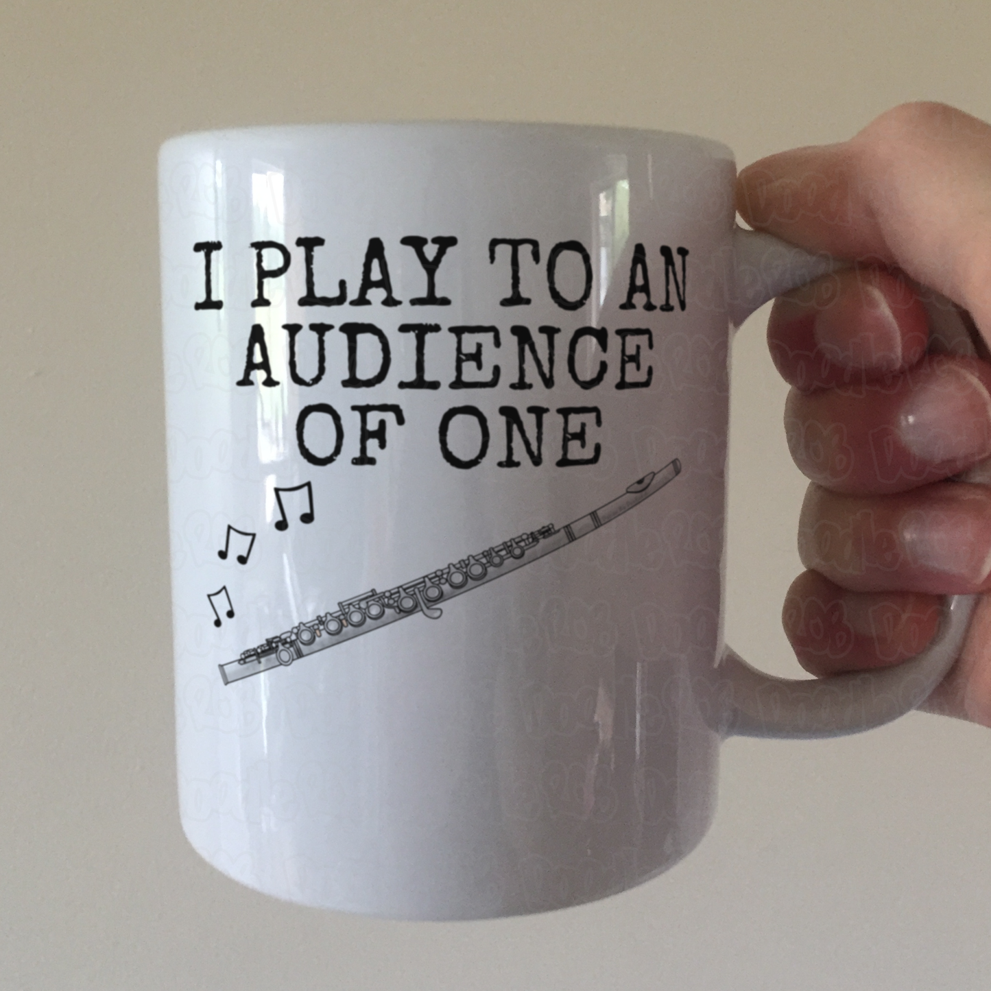 Christian Flute Mug - I Play To An Audience Of One - Church Flautist - Worship Musician Gift