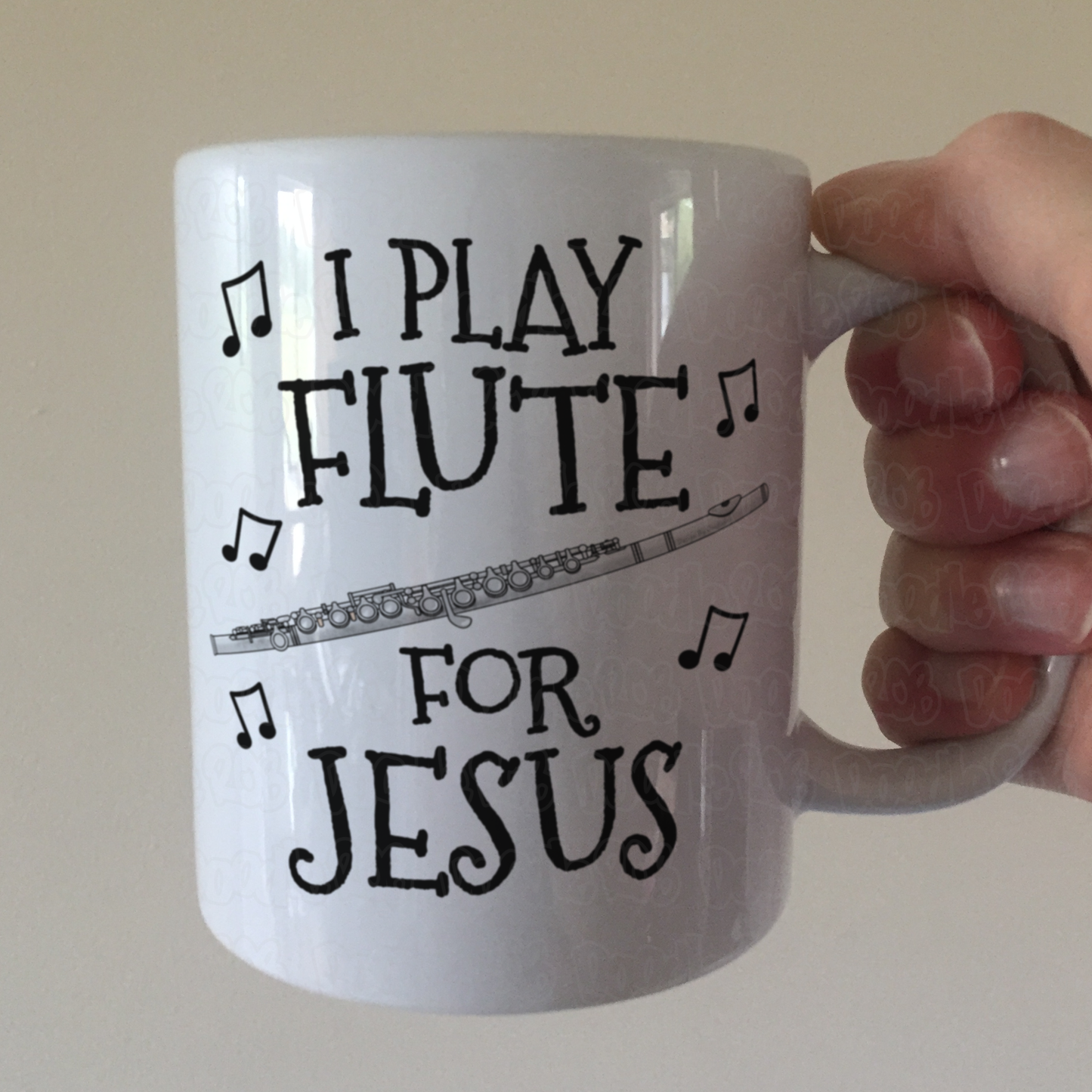 Christian Flute Mug - I Play Flute For Jesus - Church Flautist Gift