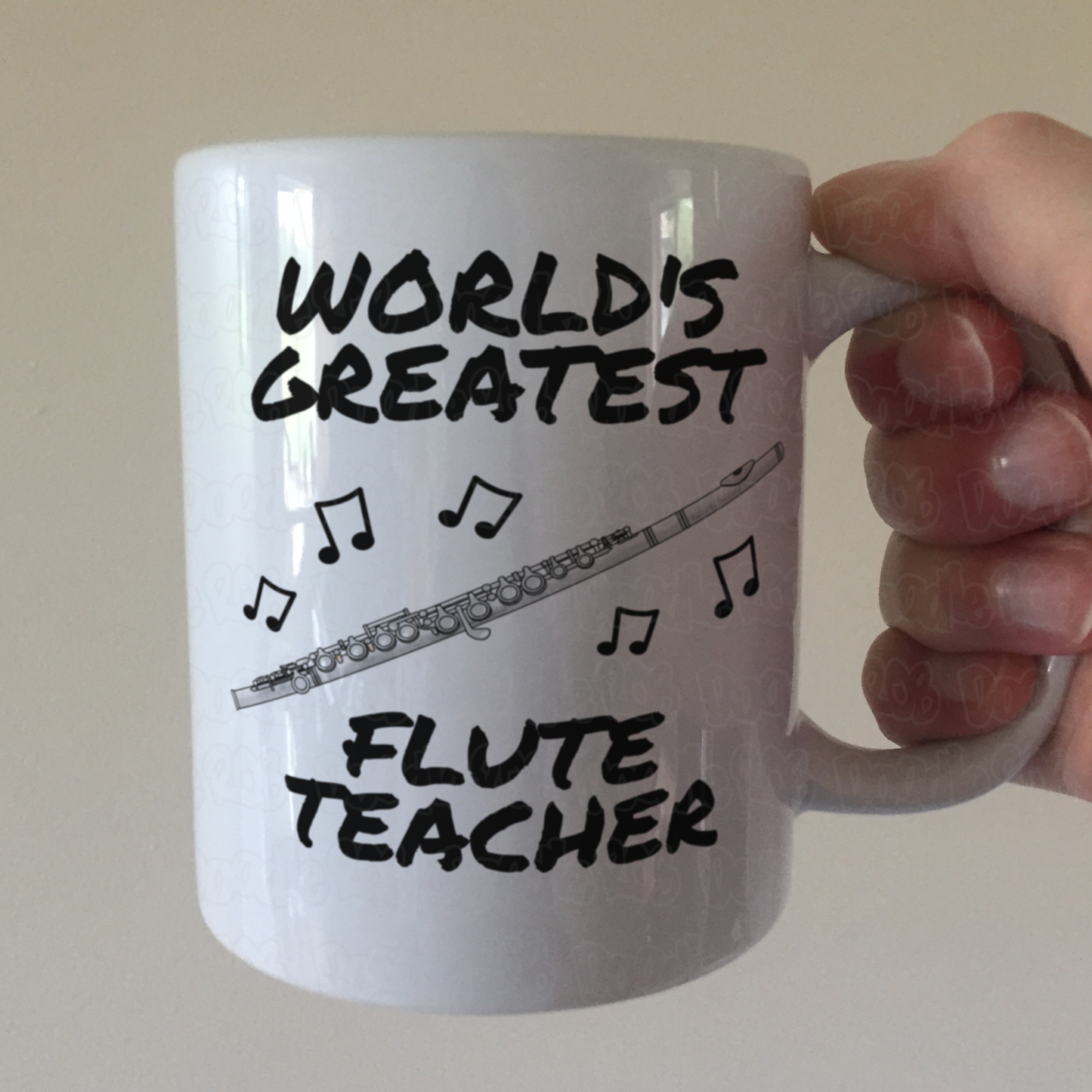 Flute Teacher Mug - World's Greatest Flute Teacher - Woodwind Teacher Gift
