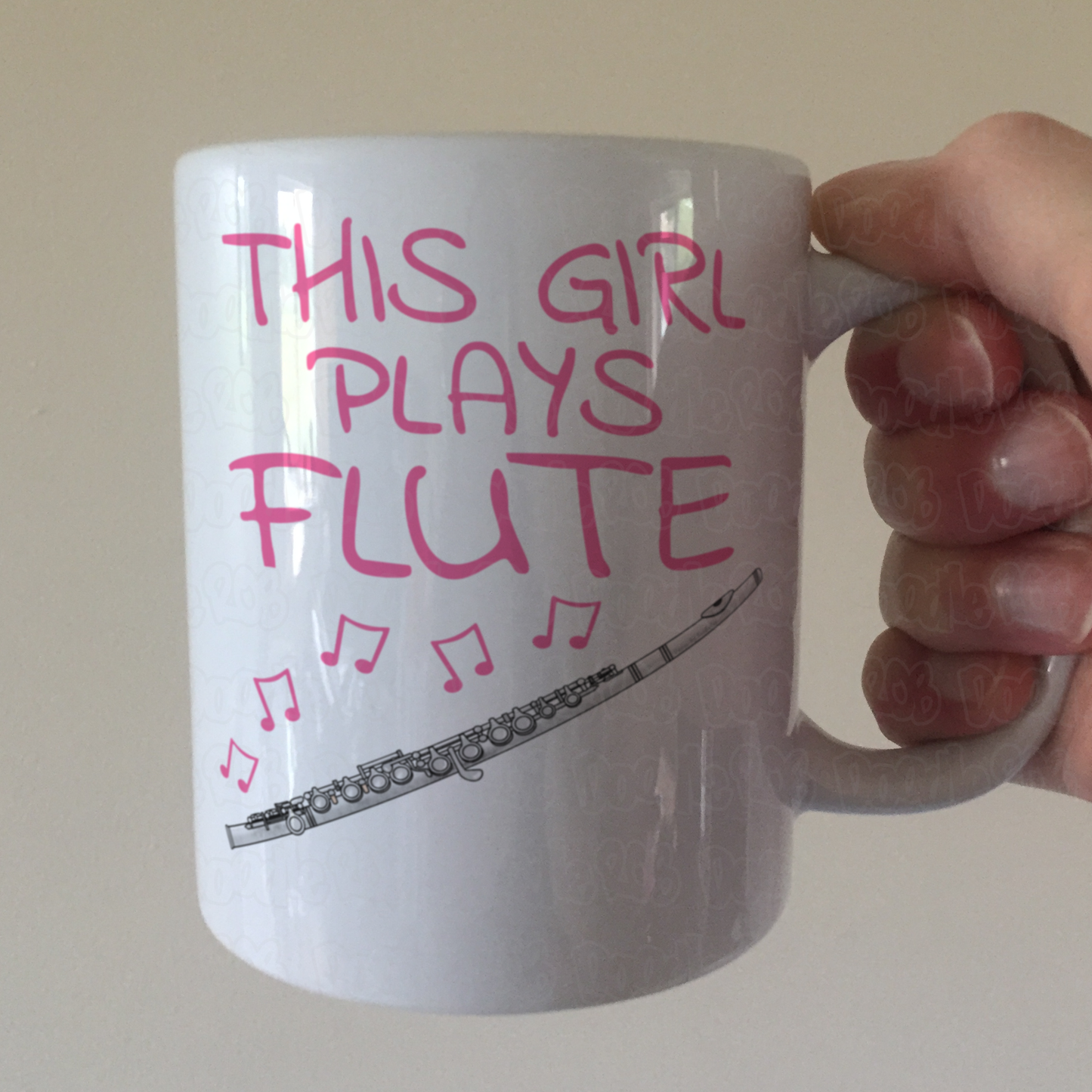 Girl's Flute Mug - This Girl Plays Flute - Female Flautist Gift - Woodwind Musician Gift For Her