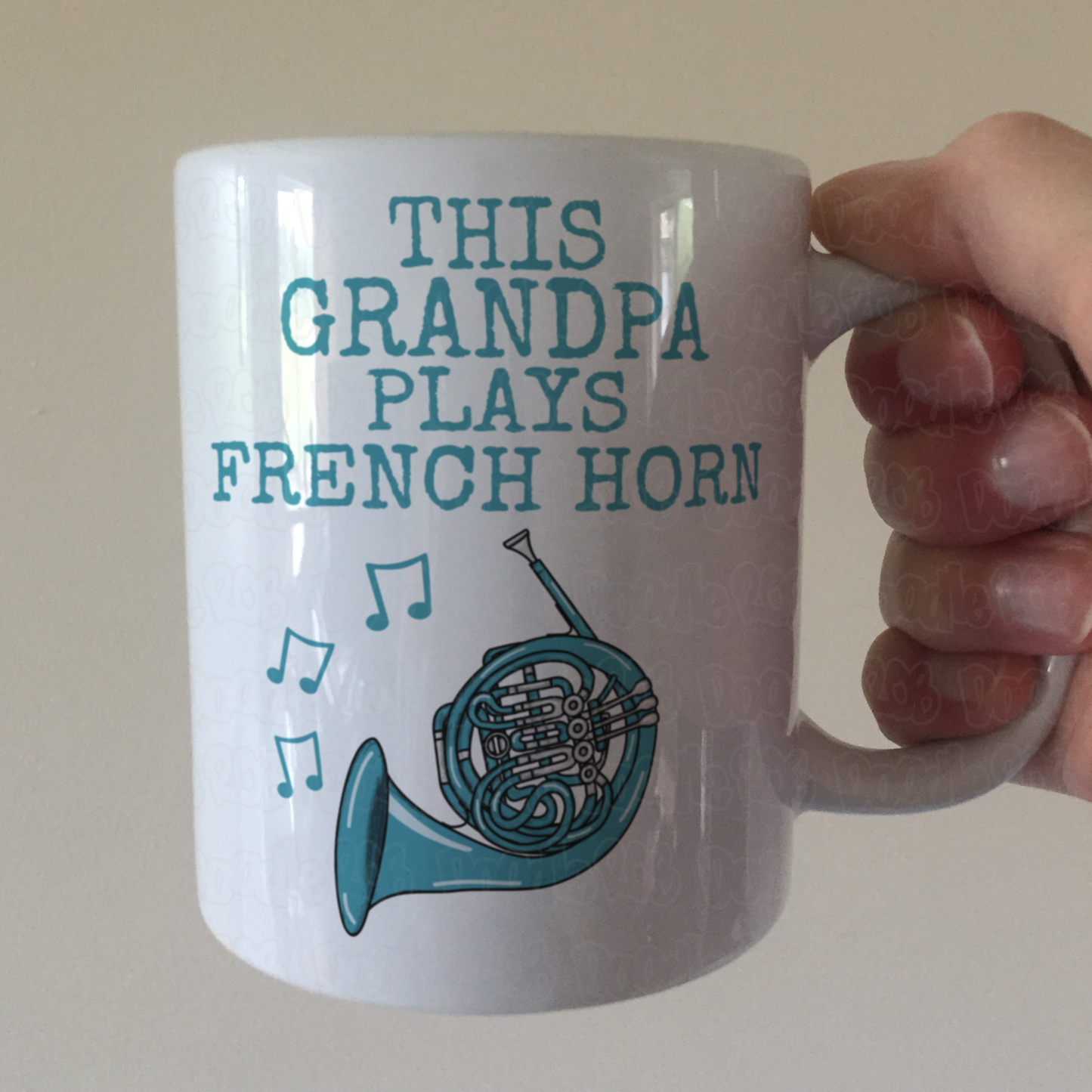 French Horn Father's Day Mug - This Grandpa Plays French Horn - Brass Musician Gift