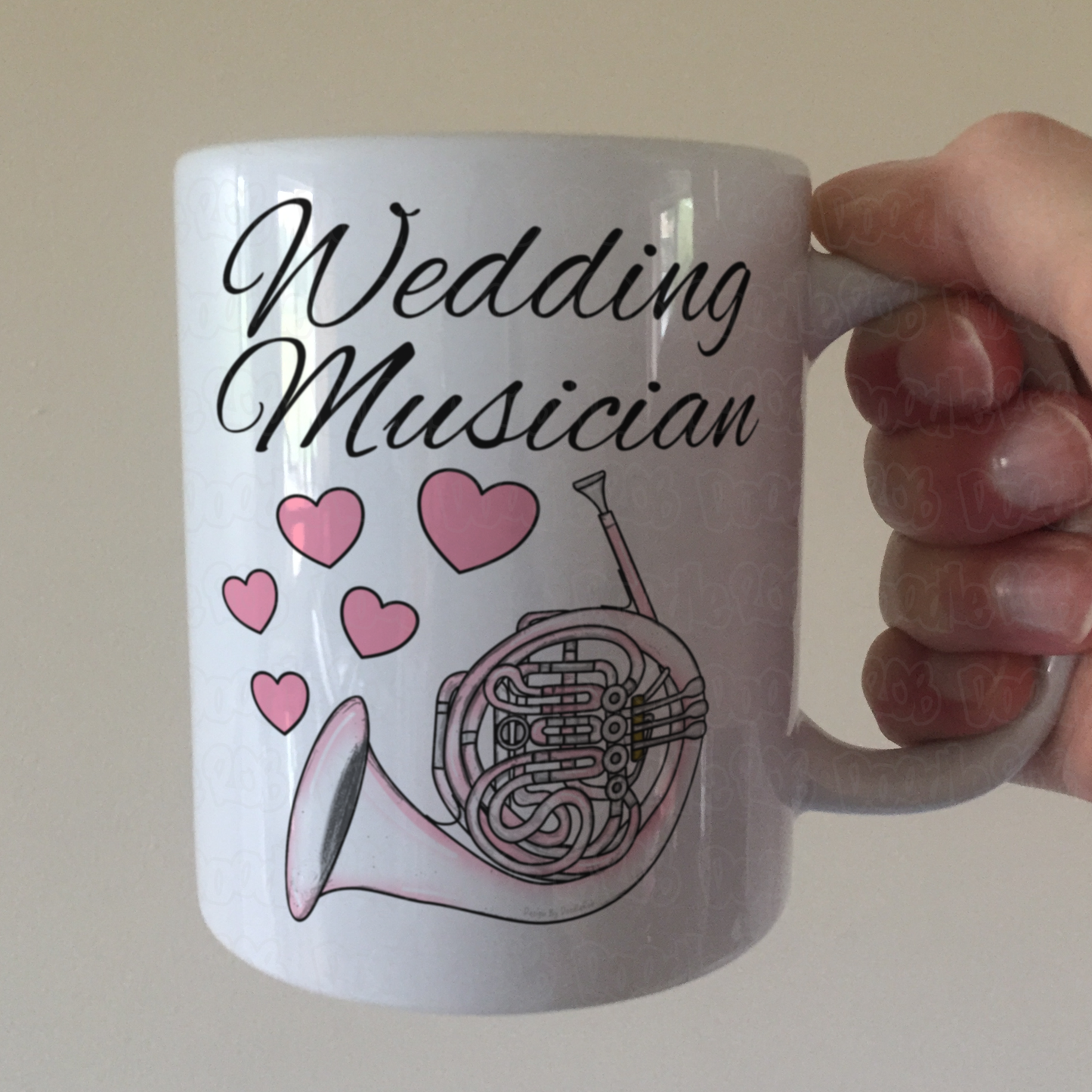 French Horn Wedding Mug - Brass Musician Gift