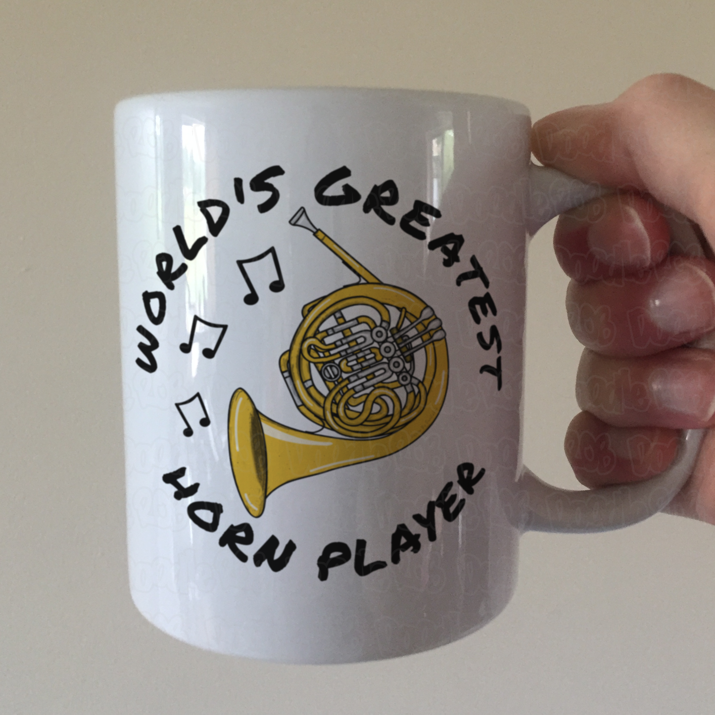 French Horn Mug - World's Greatest Horn Player - Brass Musician Gift