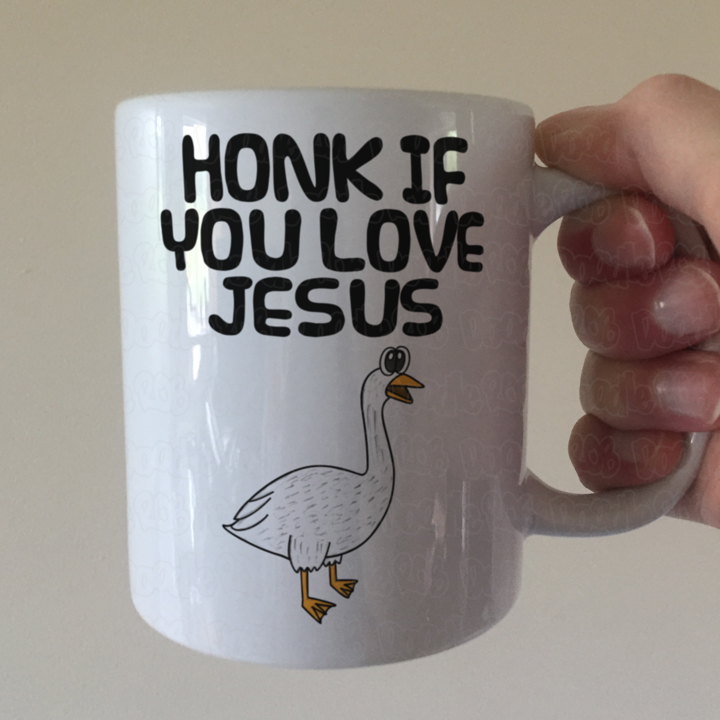 Christian Goose Mug - Honk If You Love Jesus - Funny Church Gift