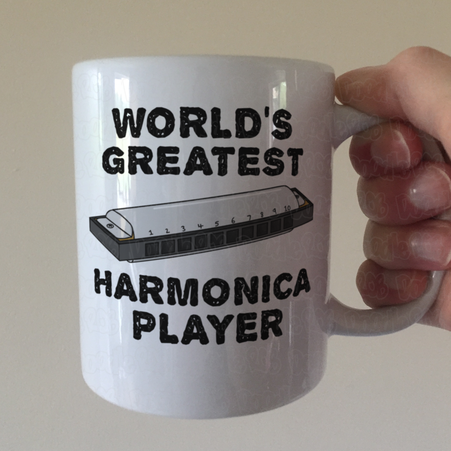 Funny Harmonica Mug - World's Greatest Harmonica Player - Gift For Blues Musician