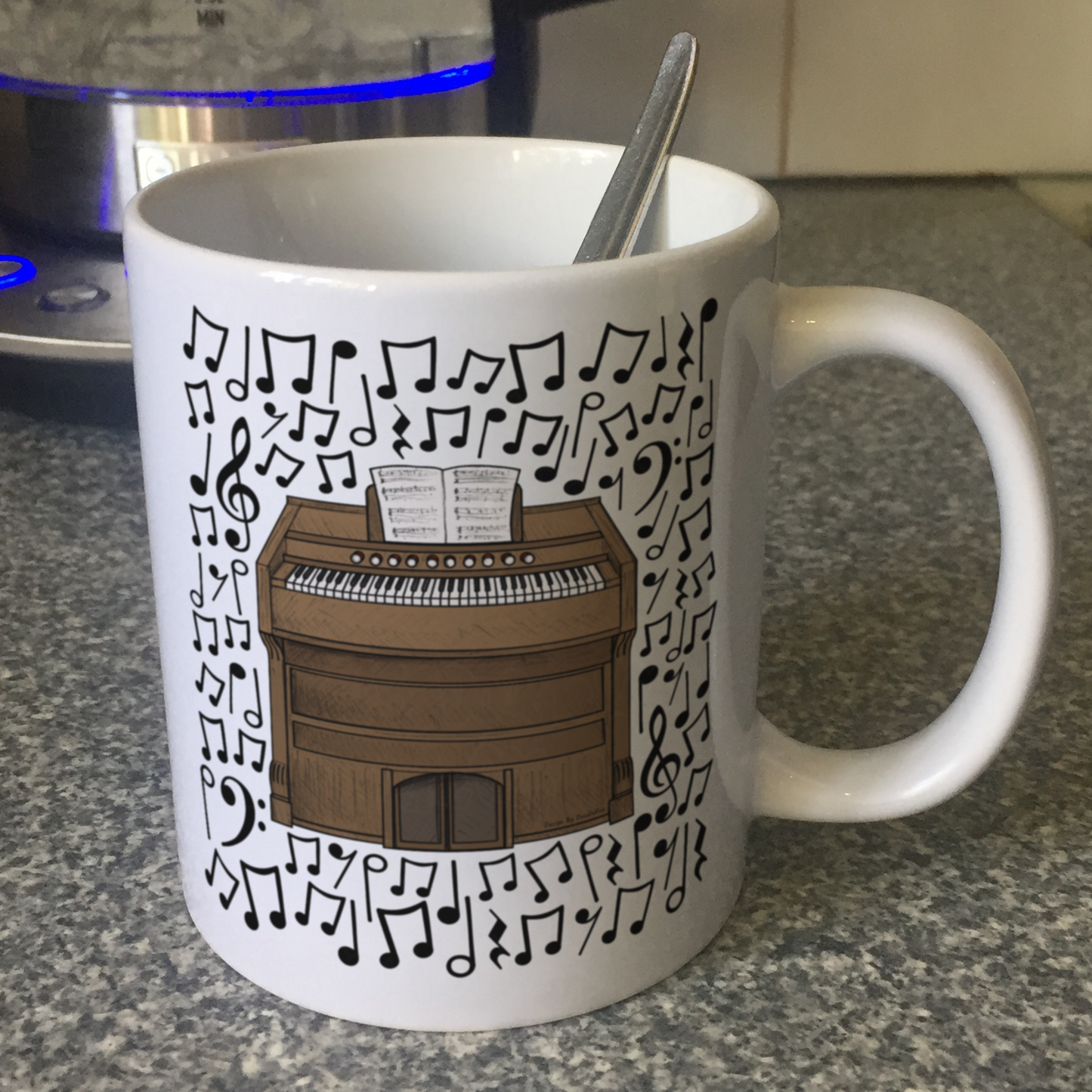 Harmonium Musical Notes Mug - Gift For Organist - Church Organ Mug - Church Musician Gift