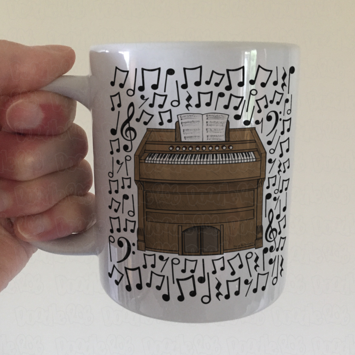 Harmonium Musical Notes Mug - Gift For Organist - Church Organ Mug - Church Musician Gift
