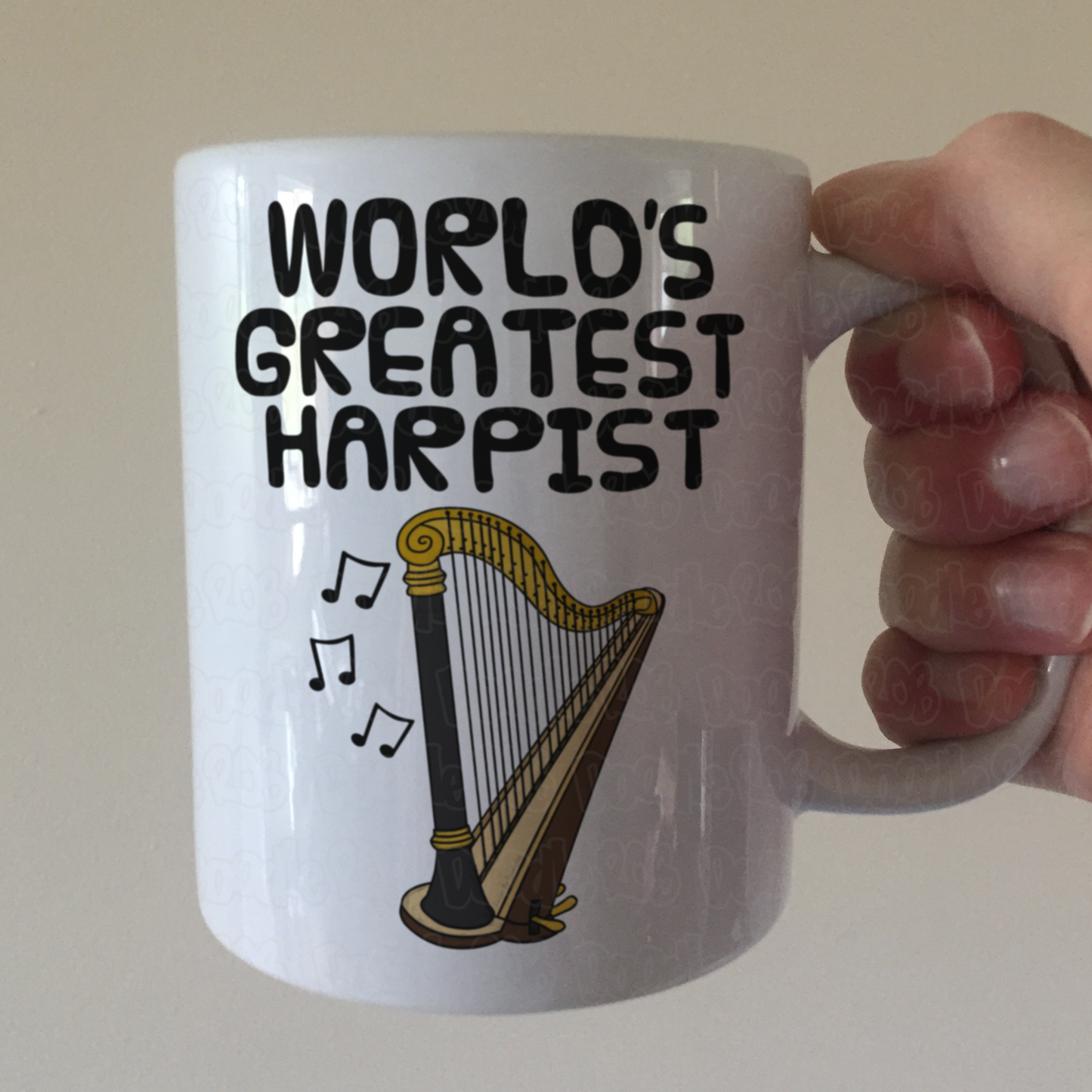 Harpist Mug - World's Greatest Harpist - Harp Teacher Gift - String Musician Gift