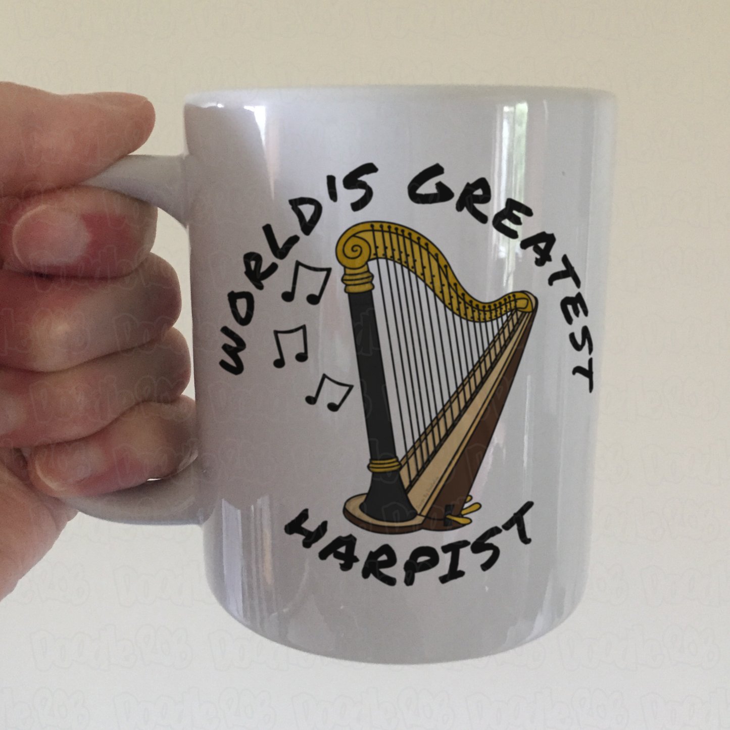 Harpist Mug - World's Greatest Harpist - Harp Teacher Gift - String Musician Gift