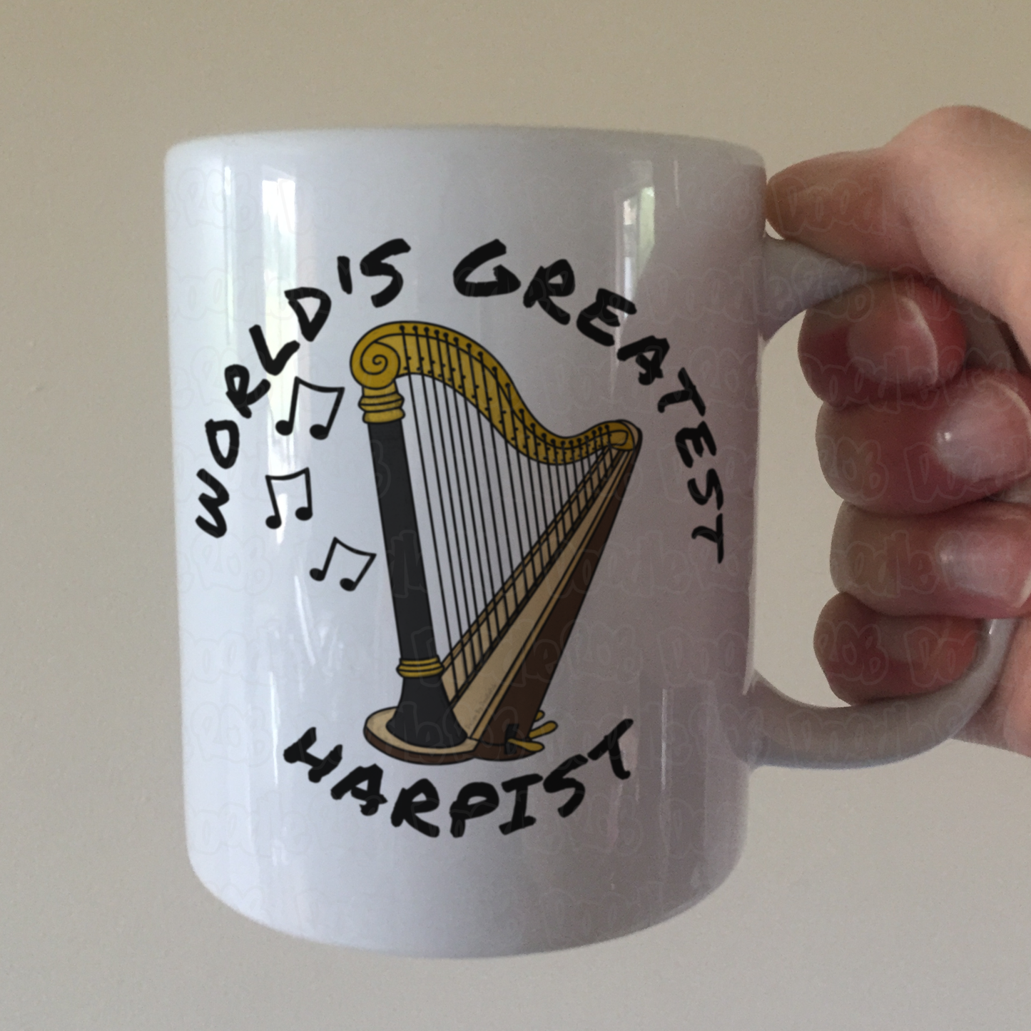 Harpist Mug - World's Greatest Harpist - Harp Teacher Gift - String Musician Gift