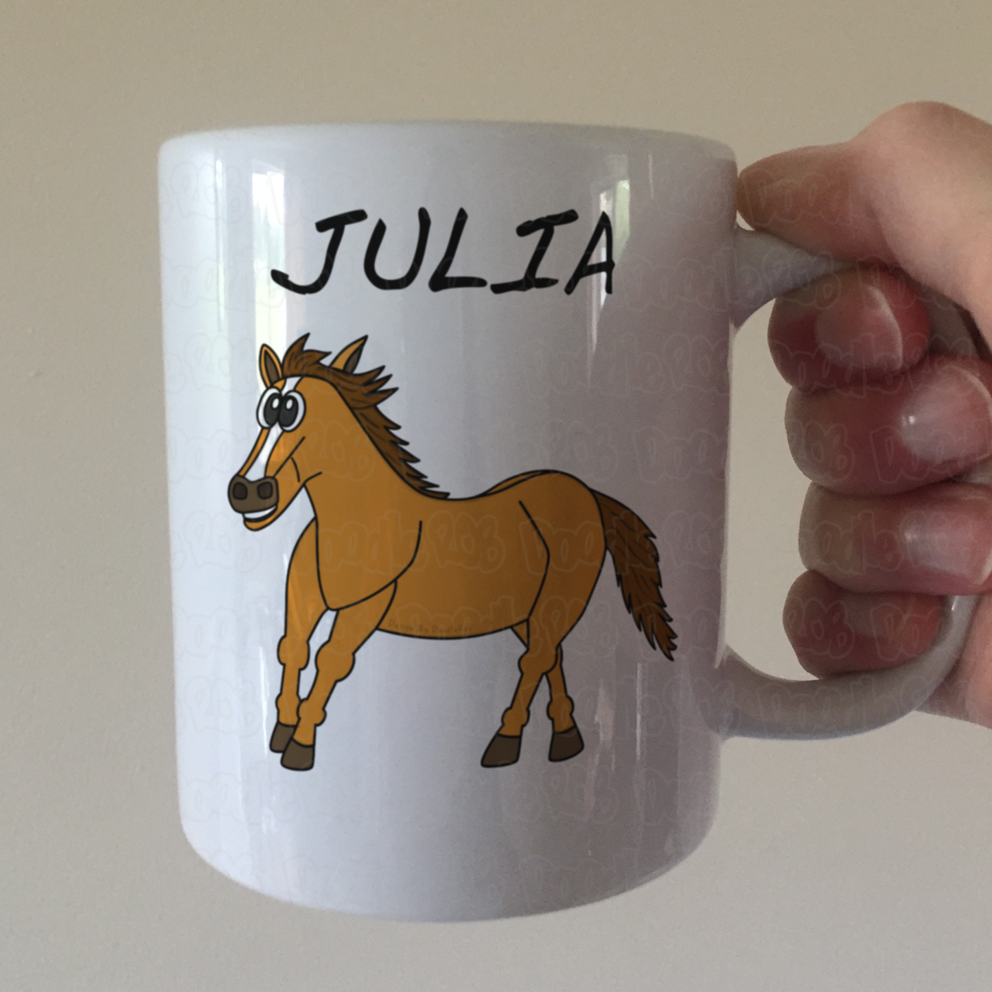 Funny Horse Personalised Mug (Brown) - Custom Horse Rider Mug