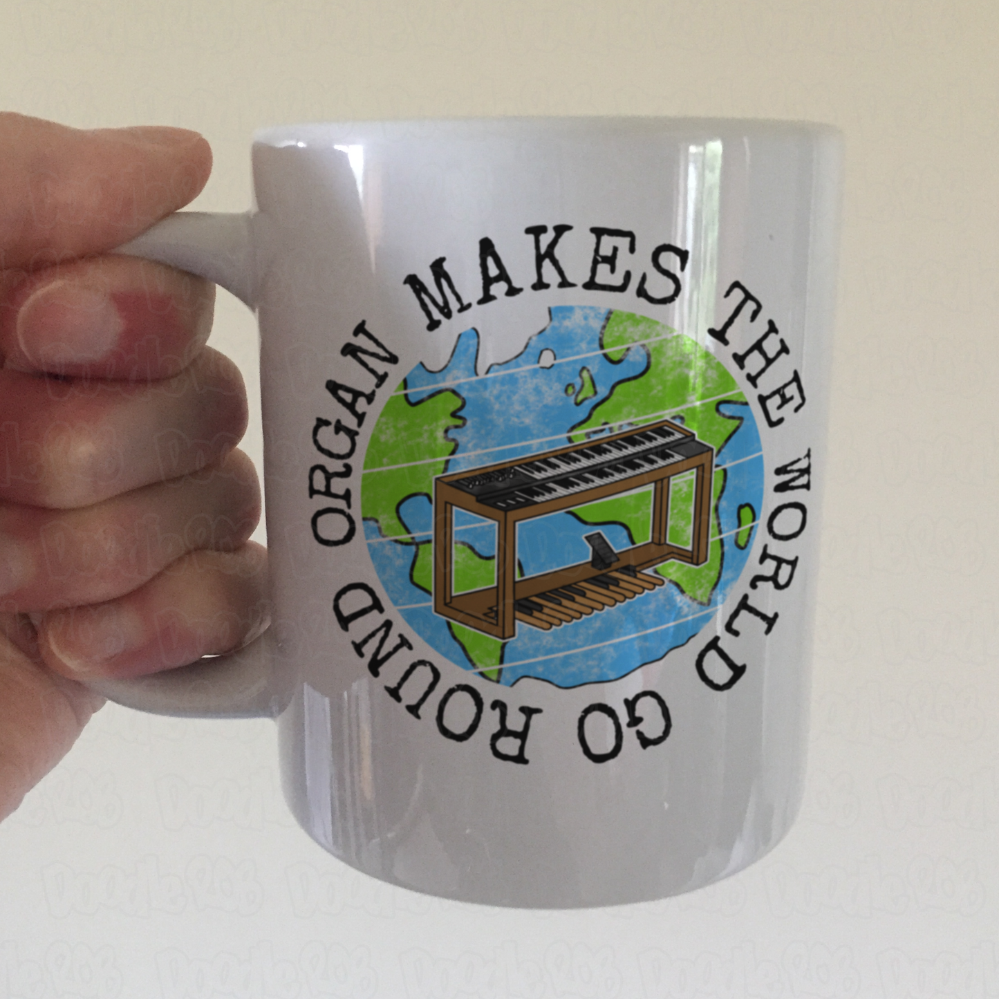 Jazz Organ Mug - Organ Makes The World Go Round - Organ Teacher Gift