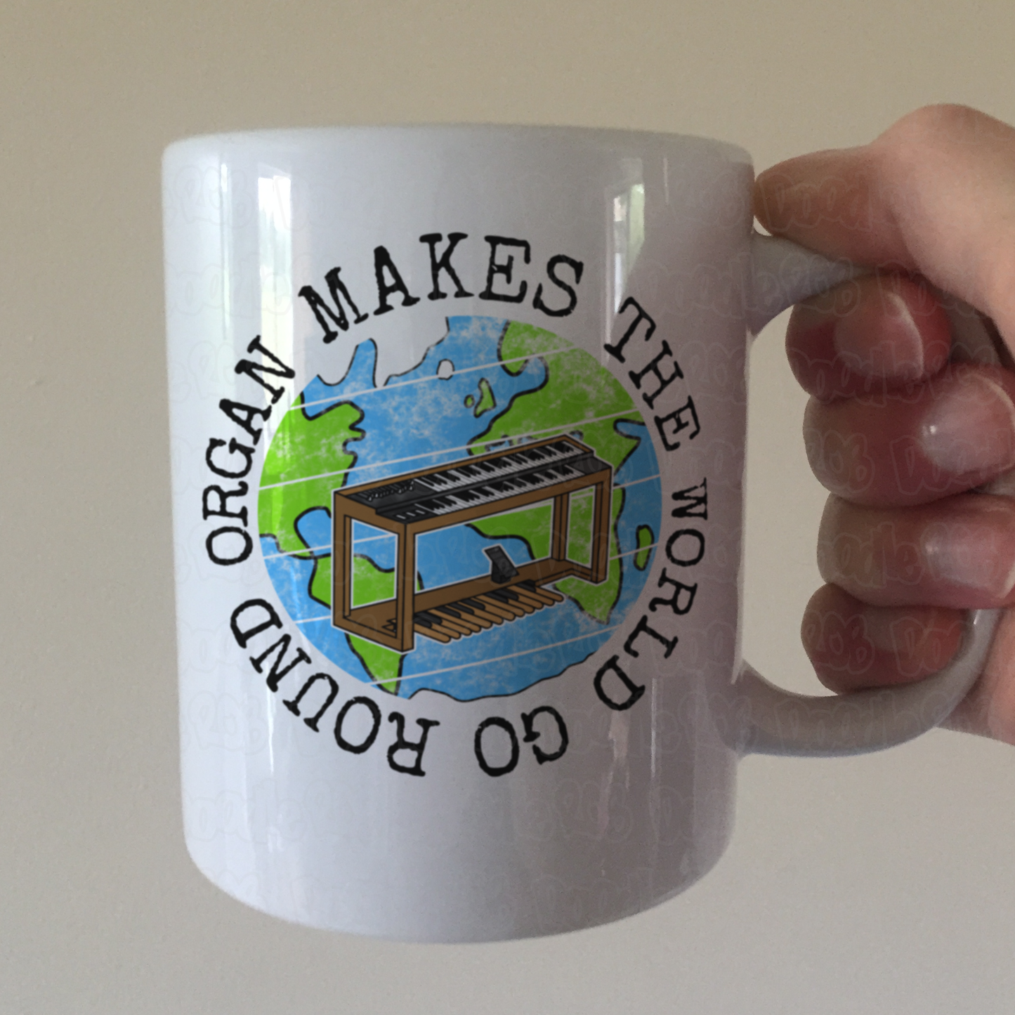 Jazz Organ Mug - Organ Makes The World Go Round - Organ Teacher Gift