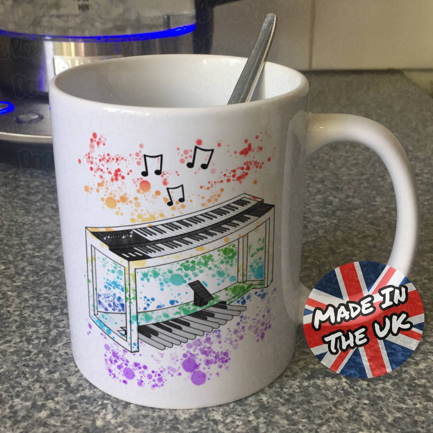 Jazz Organ Rainbow Mug - Gift For Jazz Organist - Organ Teacher Gift