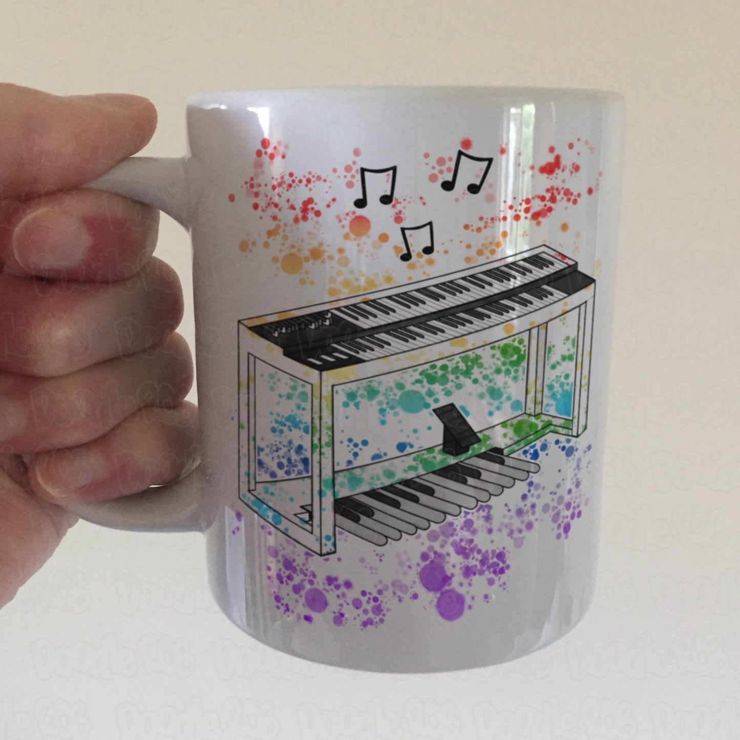 Jazz Organ Rainbow Mug - Gift For Jazz Organist - Organ Teacher Gift