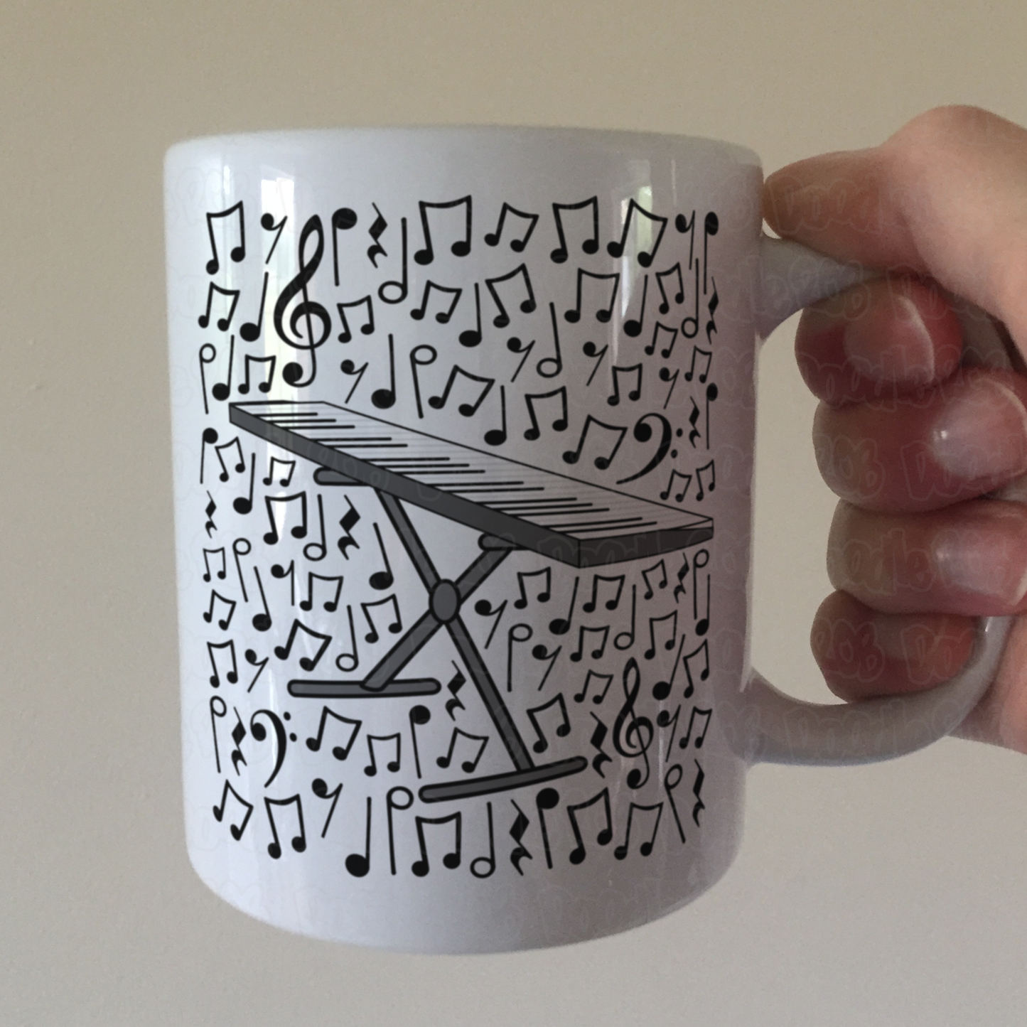 Keyboard Musical Notes Mug - Gift For Keyboardist - Music Teacher Musician Gift