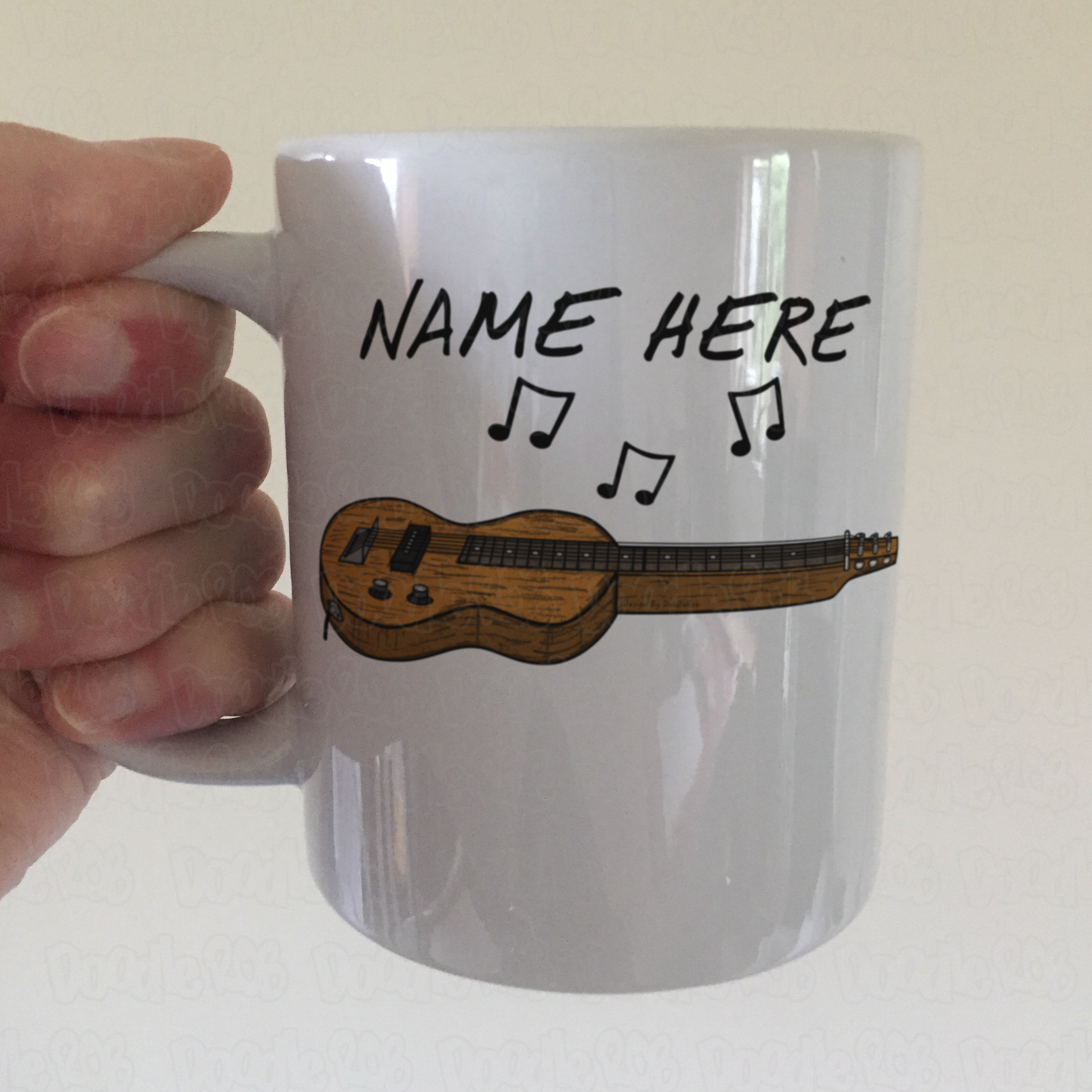 Lap Steel Guitarist Personalised Mug - Custom Slide Guitar Mug - Blues Musician Gift