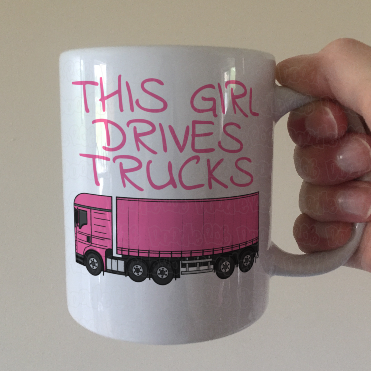 Female Lorry Driver Mug - This Girl Drives Trucks - Delivery Driver Gift For Her
