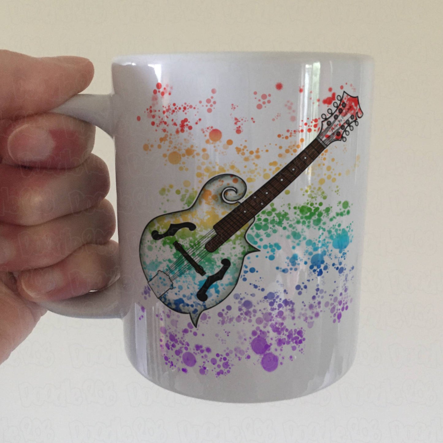 Mandolin Rainbow Mug - Gift For Mandolinist - Mandolin Teacher Mug - Folk Musician Gift